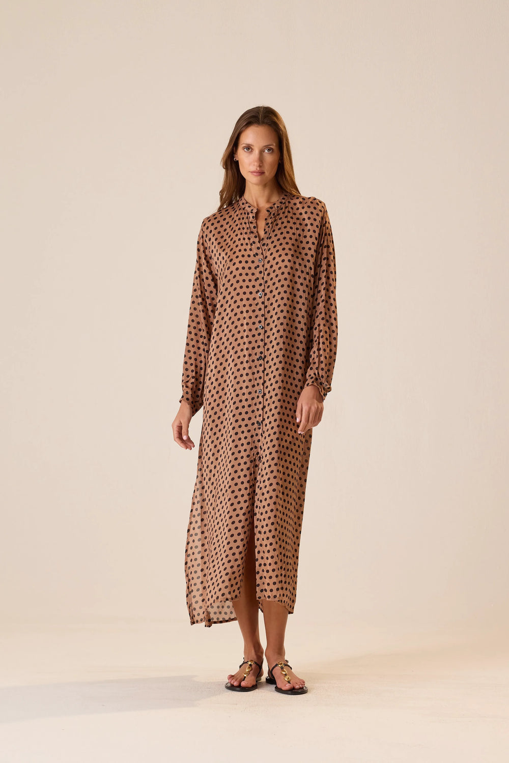 GRANDE POLKA DOT BLACK & TAN
