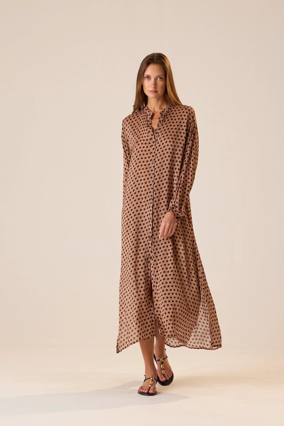 GRANDE POLKA DOT BLACK & TAN
