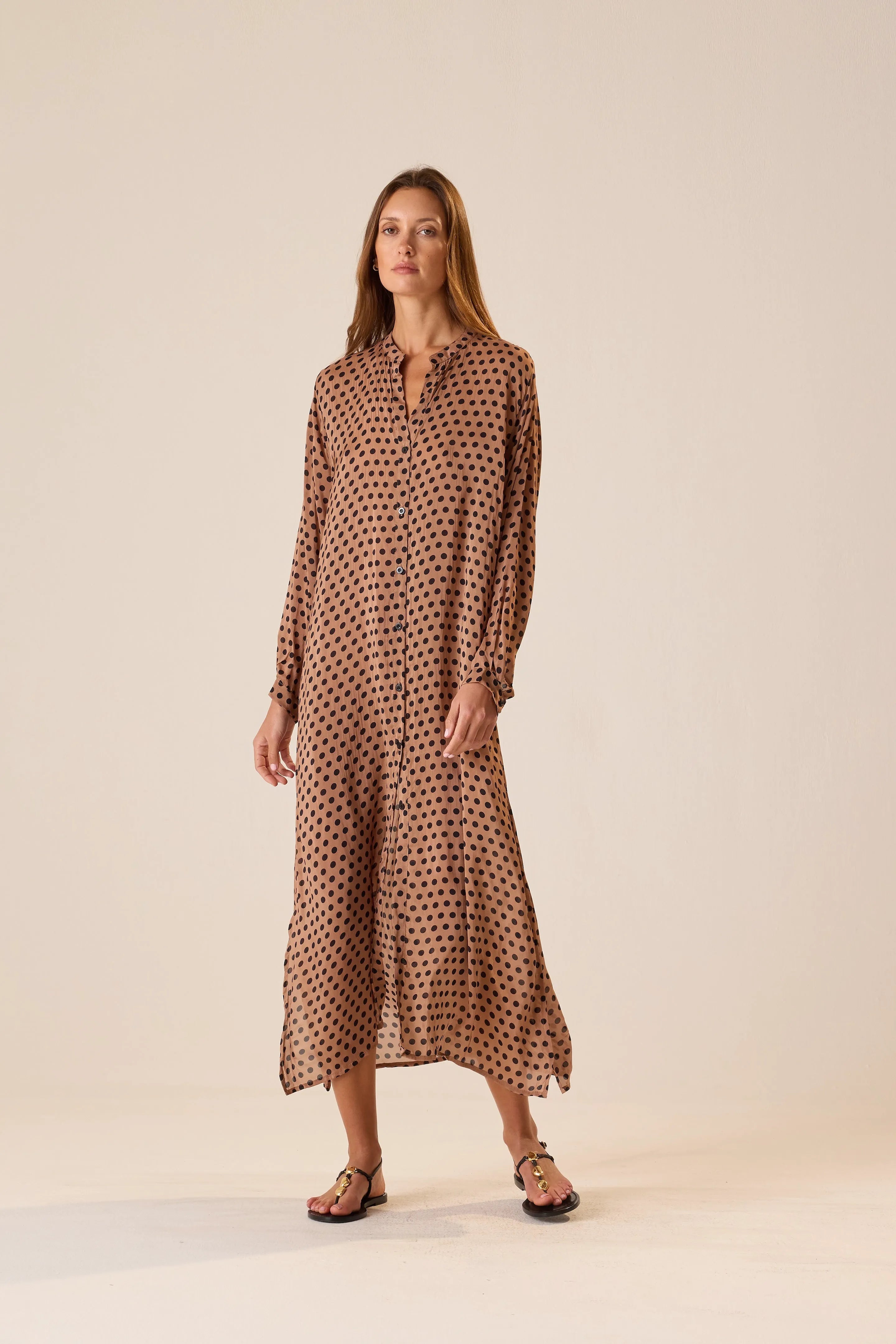 GRANDE POLKA DOT BLACK & TAN