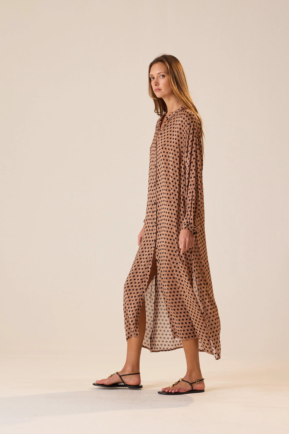 GRANDE POLKA DOT BLACK & TAN