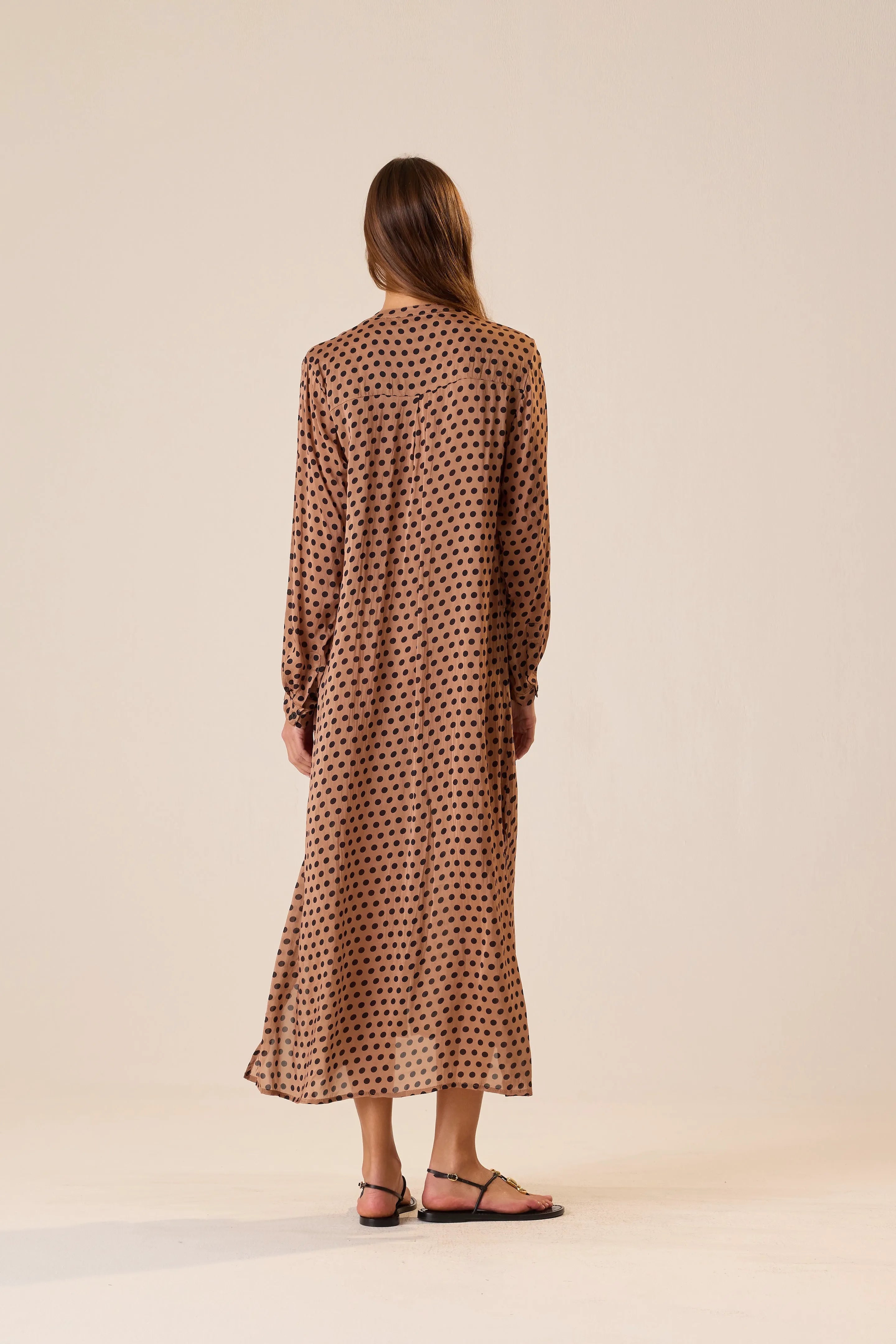 GRANDE POLKA DOT BLACK & TAN