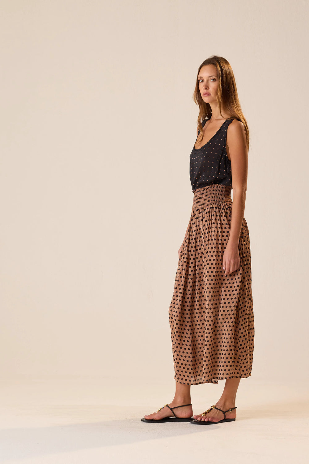 GRANDE POLKA DOT BLACK & TAN