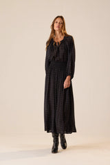PETITE POLKA DOT BLACK & TAN