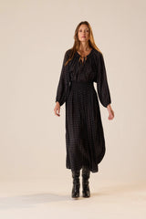 PETITE POLKA DOT BLACK & TAN