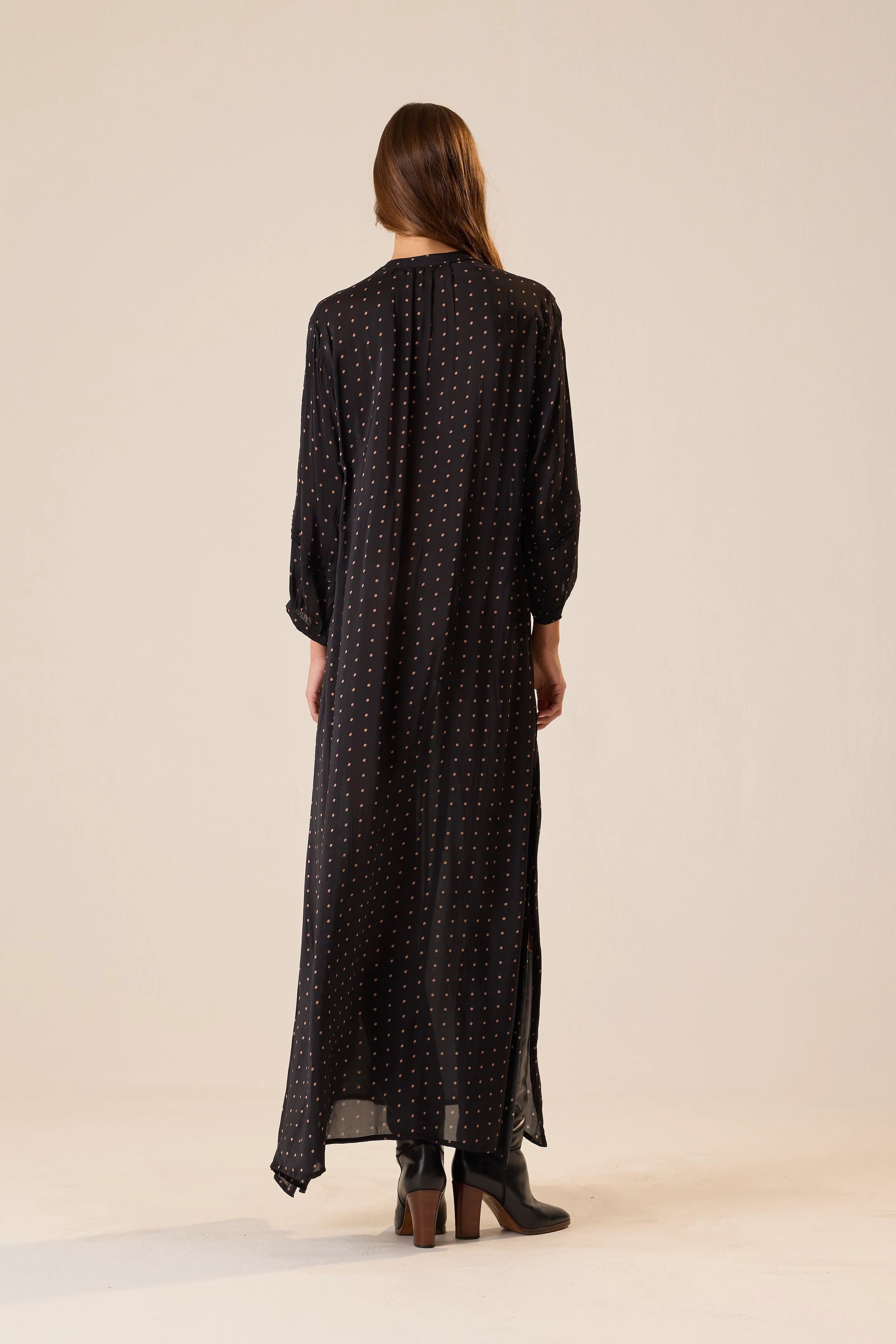 PETITE POLKA DOT BLACK & TAN