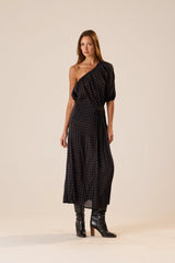 PETITE POLKA DOT BLACK & TAN