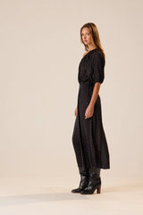 PETITE POLKA DOT BLACK & TAN