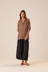 PETITE POLKA DOT BLACK & TAN