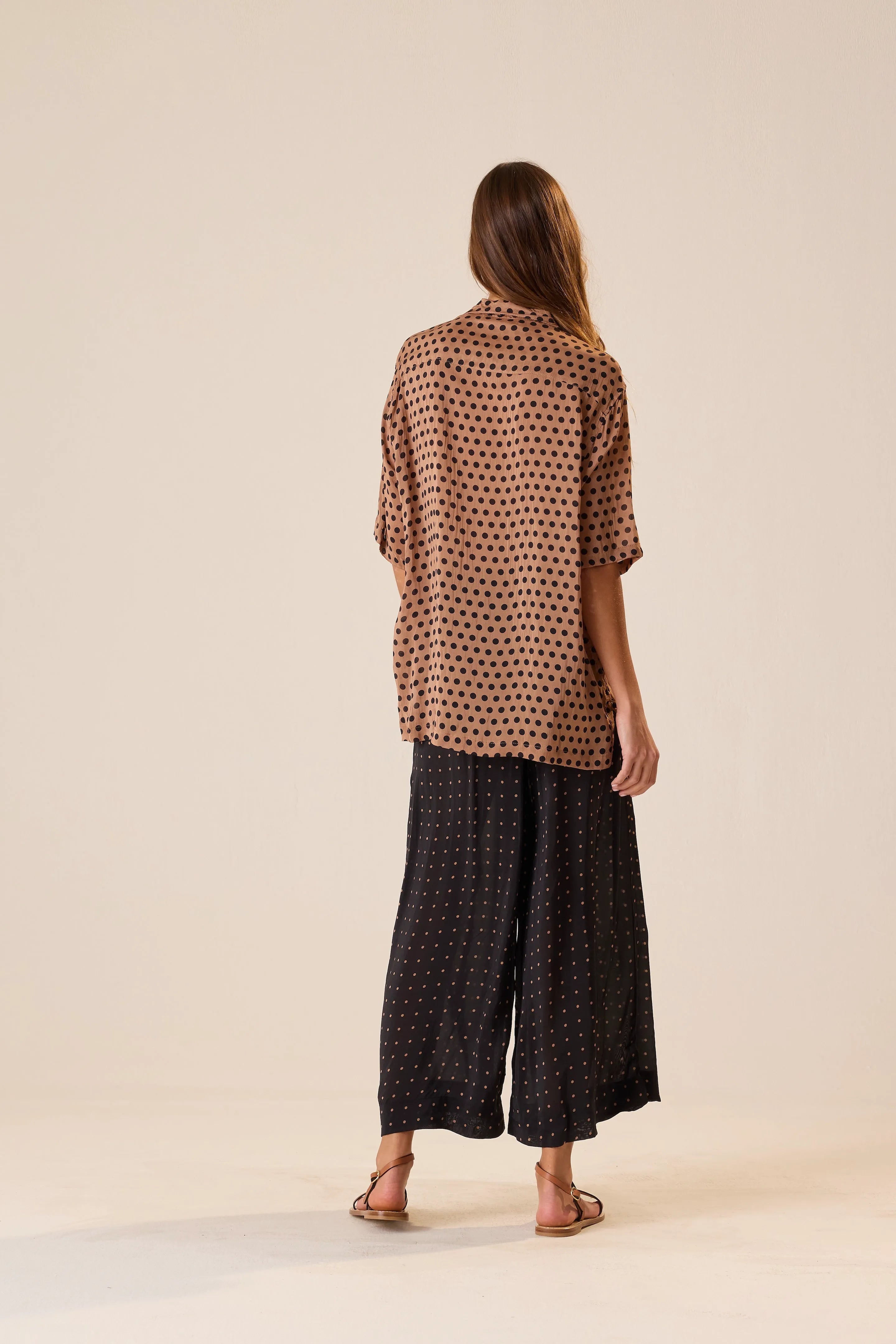 GRANDE POLKA DOT BLACK & TAN