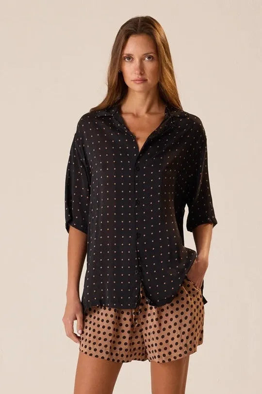 GRANDE POLKA DOT BLACK & TAN
