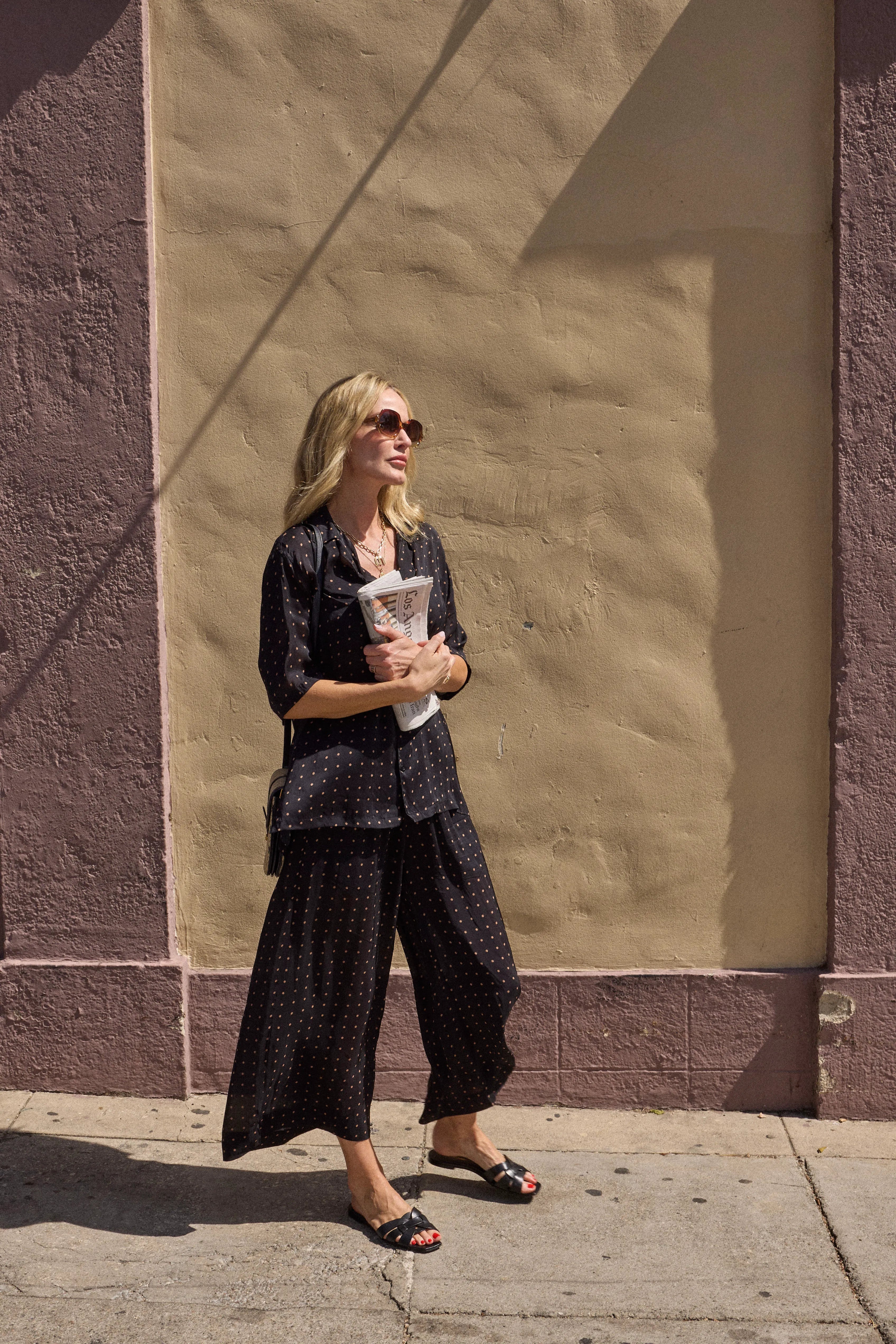 PETITE POLKA DOT BLACK & TAN