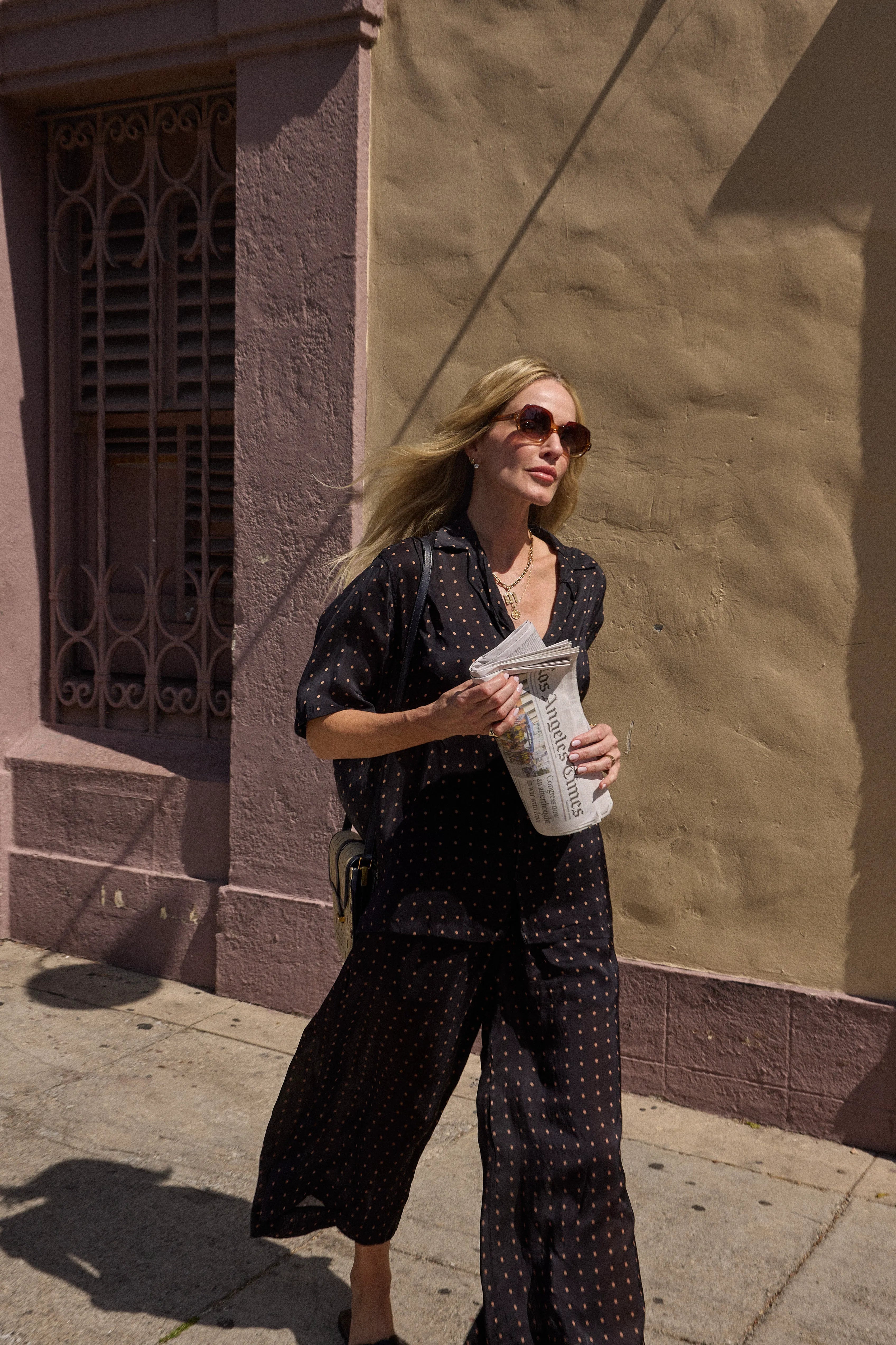 PETITE POLKA DOT BLACK & TAN