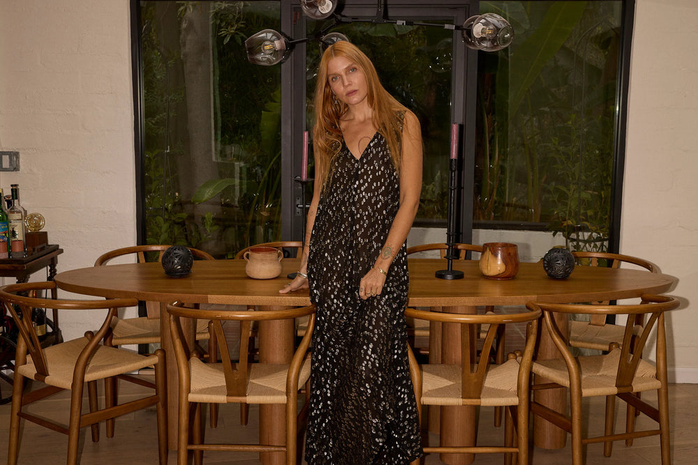 METALLIC CHIFFON