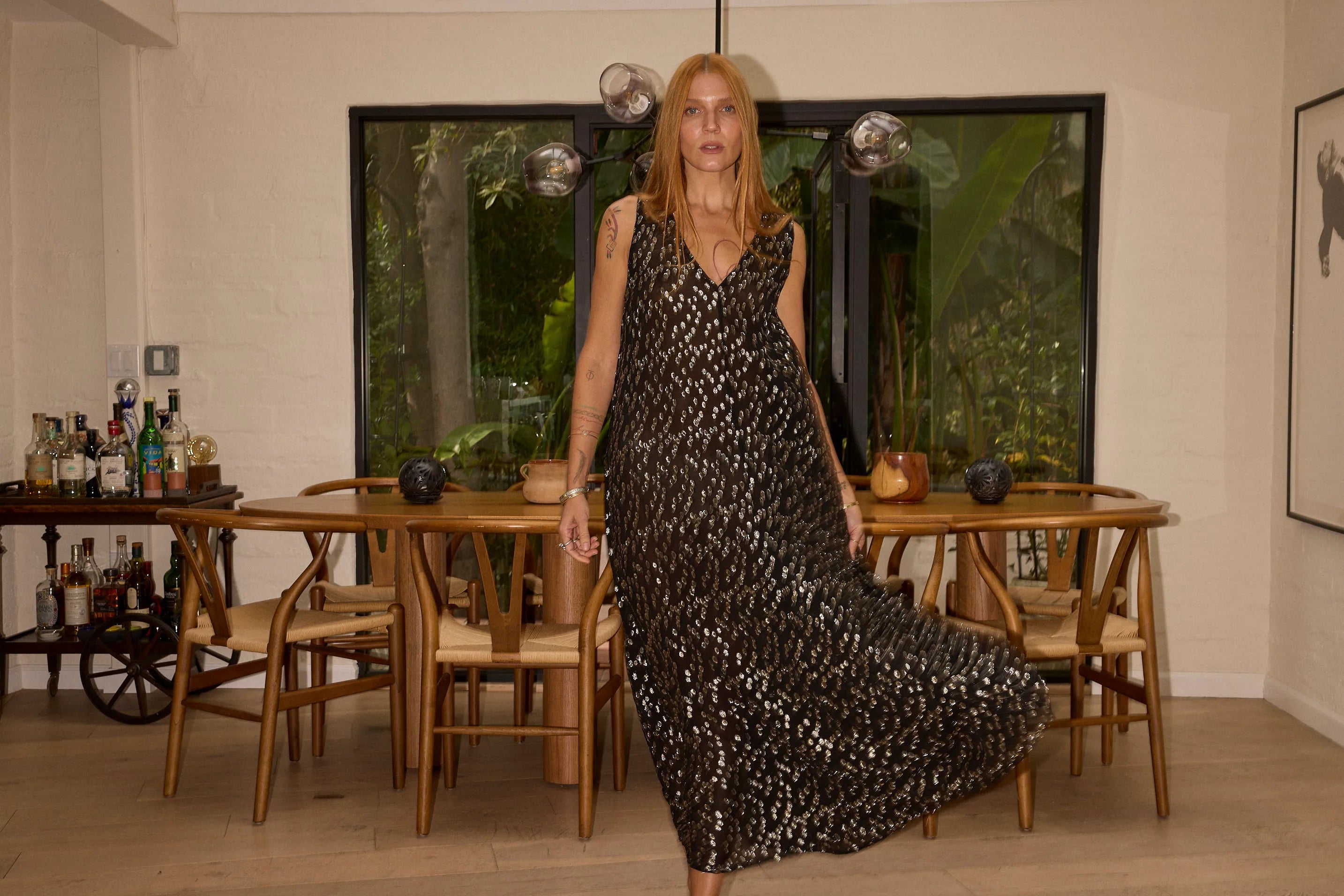 METALLIC CHIFFON