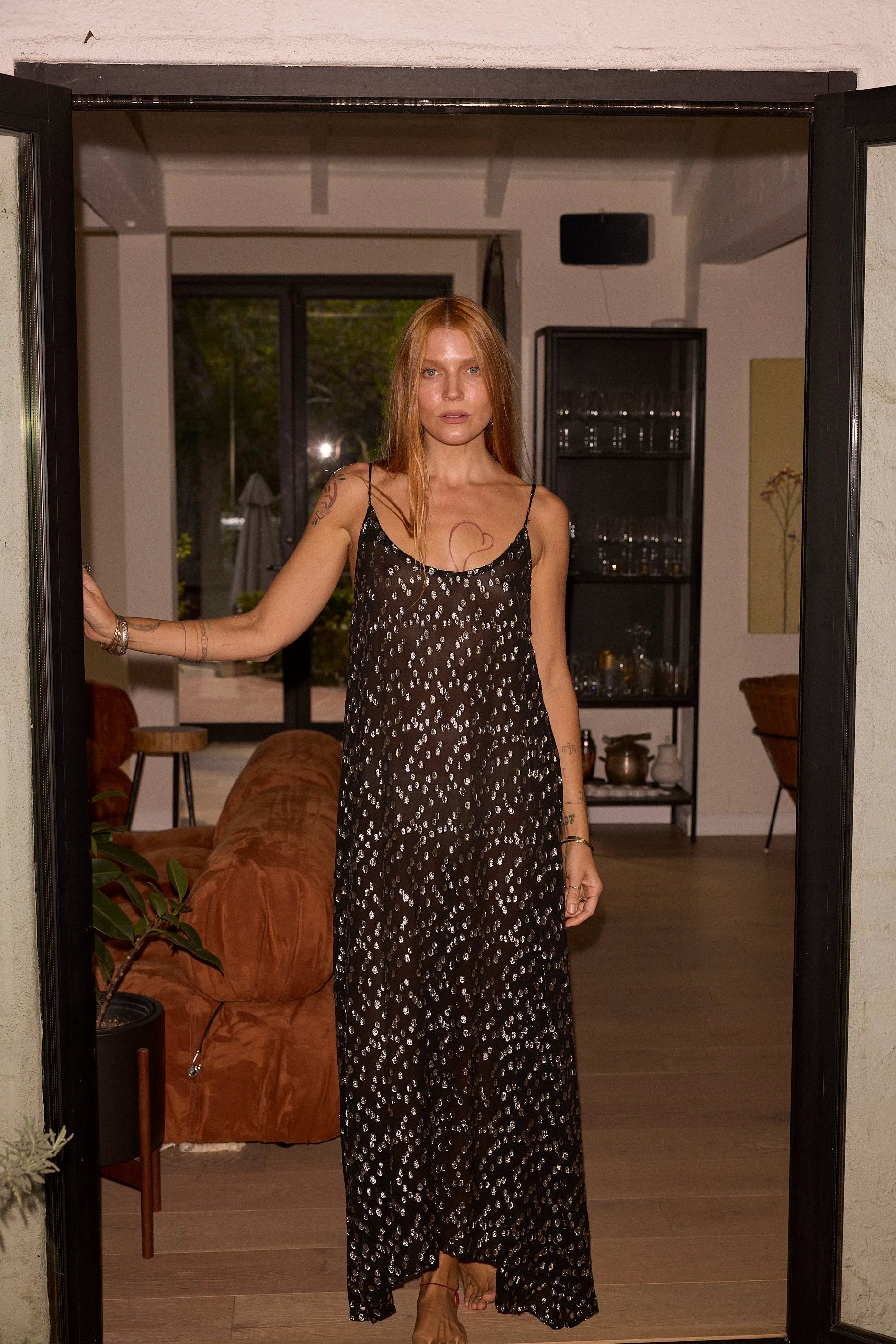 METALLIC CHIFFON