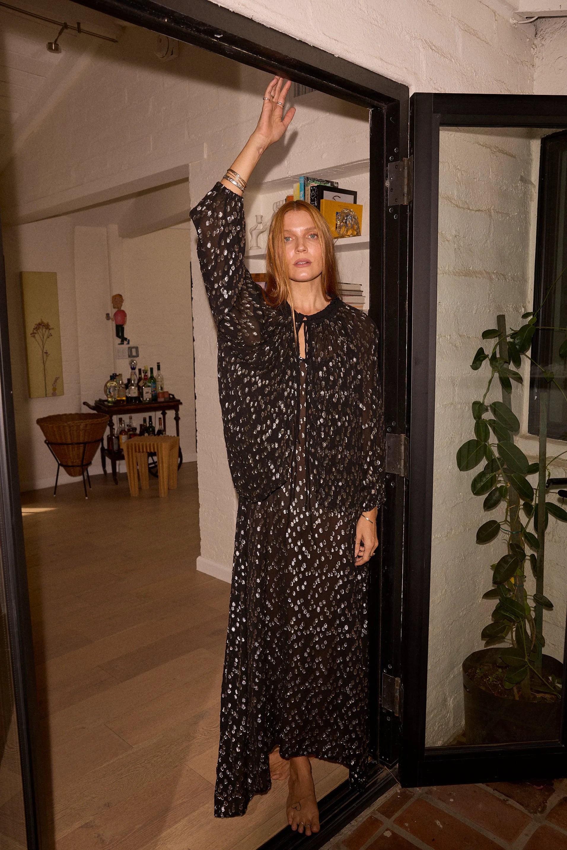 METALLIC CHIFFON