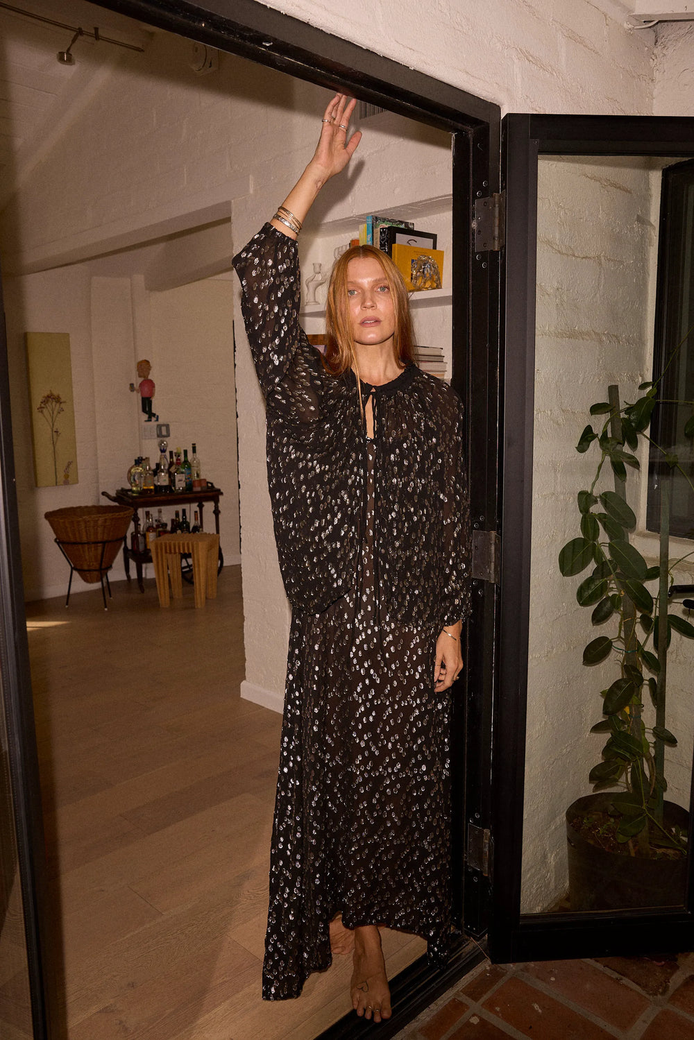 METALLIC CHIFFON