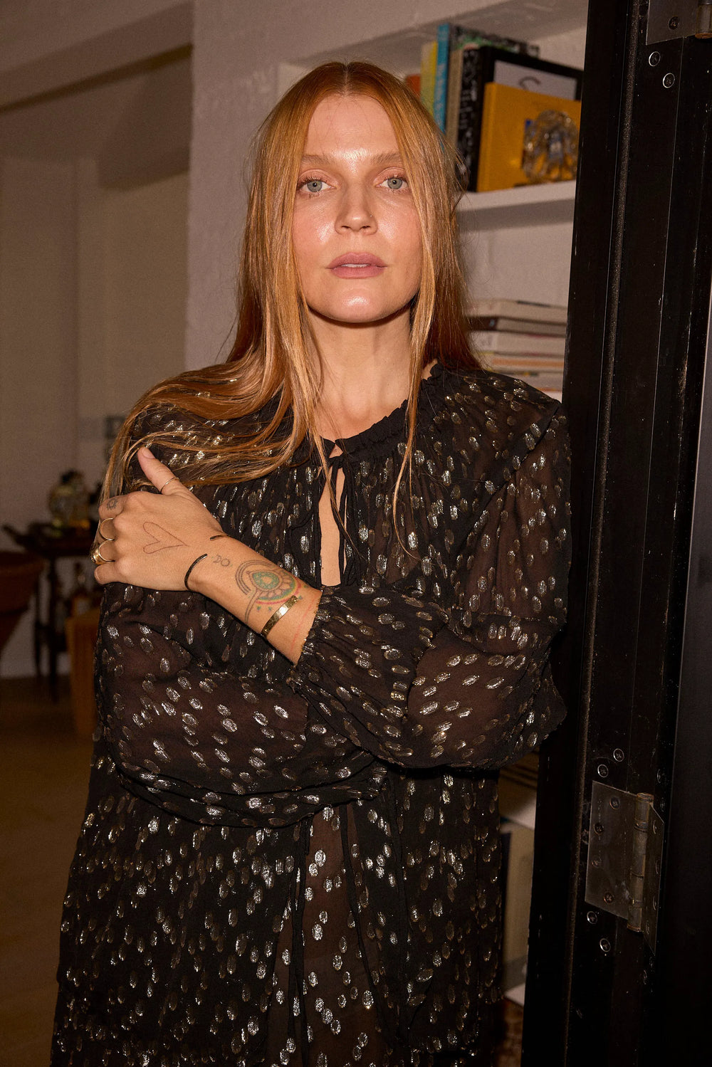 METALLIC CHIFFON
