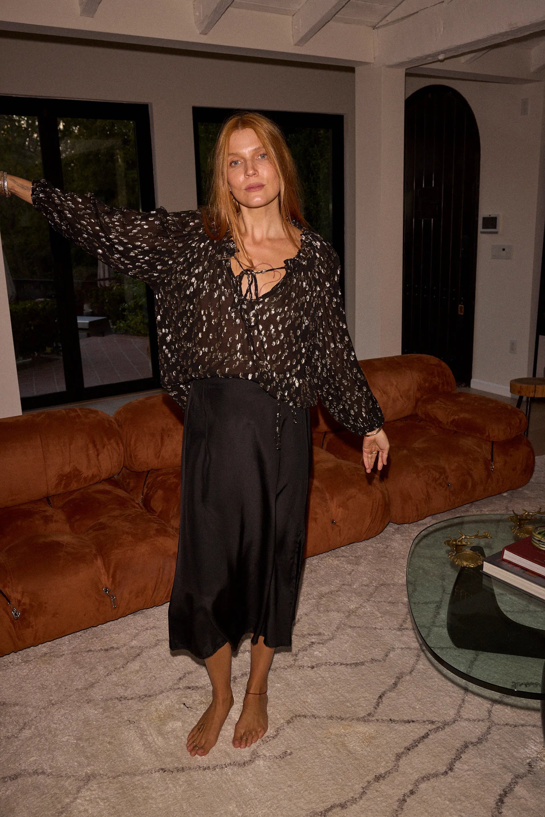 METALLIC CHIFFON