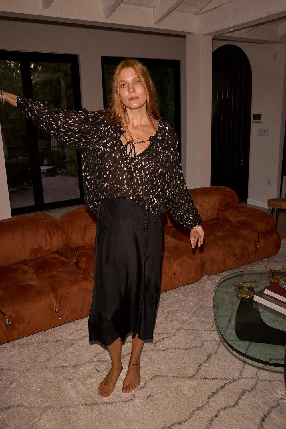 METALLIC CHIFFON