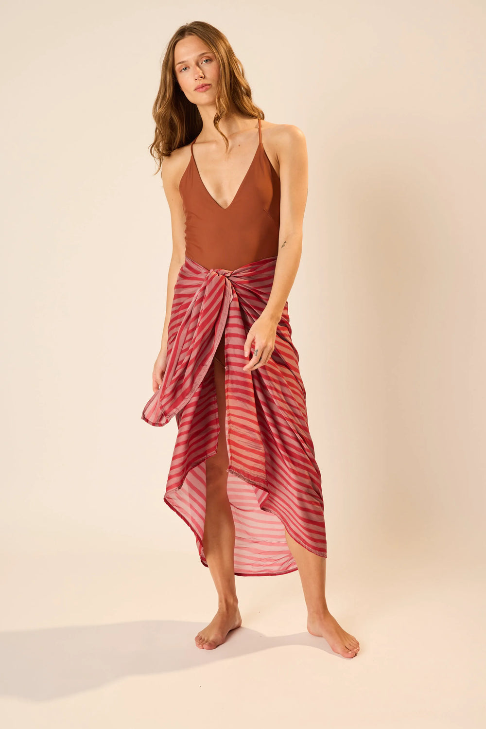 PETITE STRIPE RHUBARB