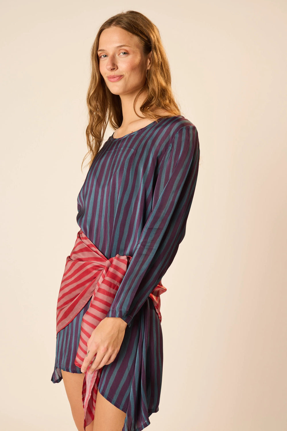 PETITE STRIPE PETROLEUM