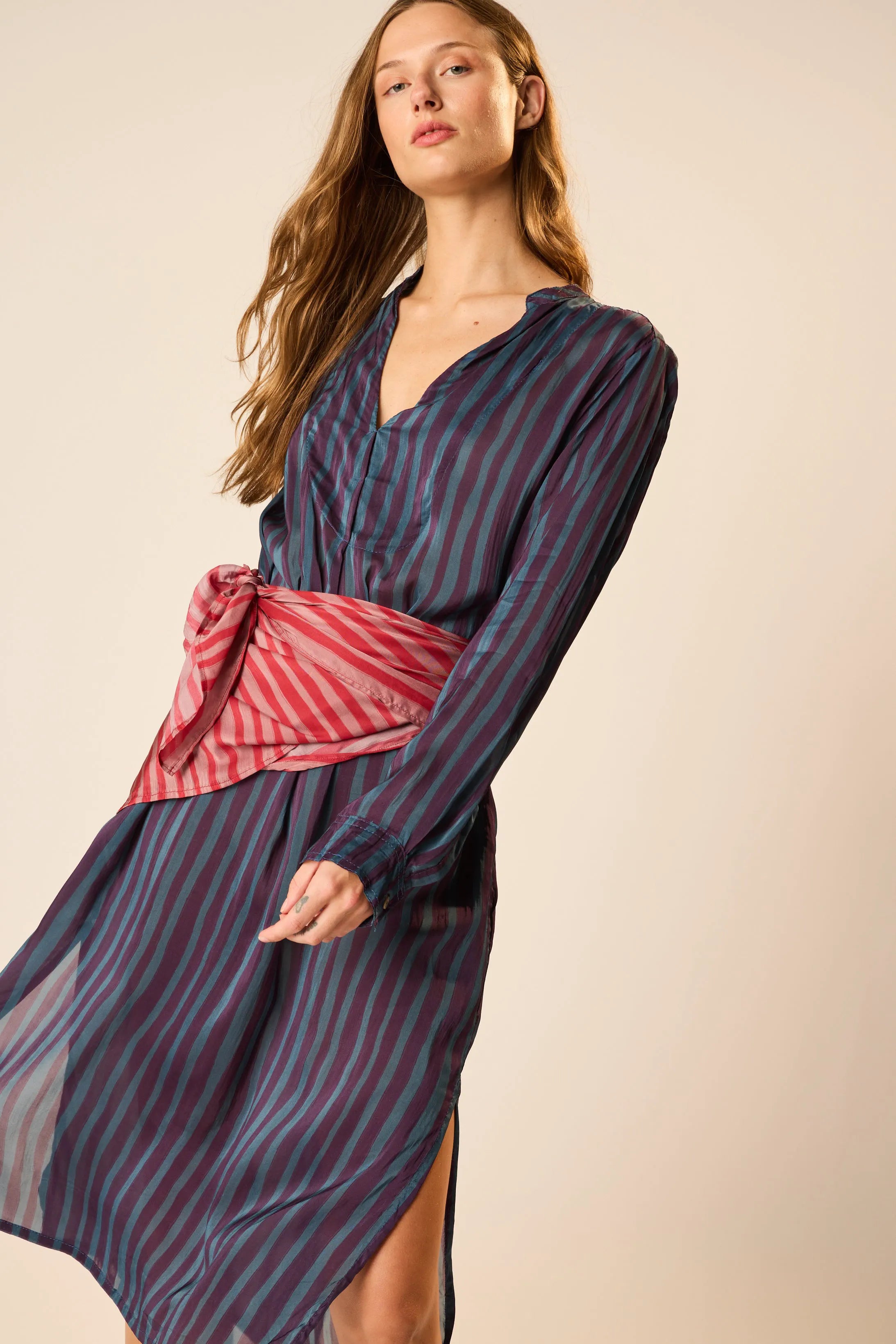 PETITE STRIPE PETROLEUM