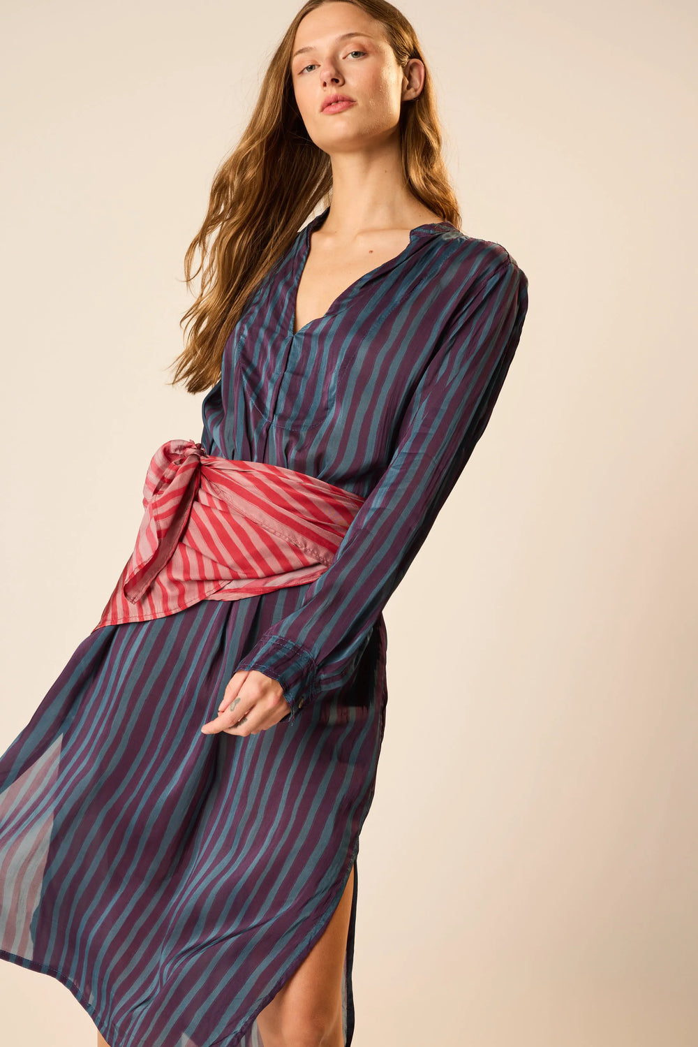 PETITE STRIPE PETROLEUM