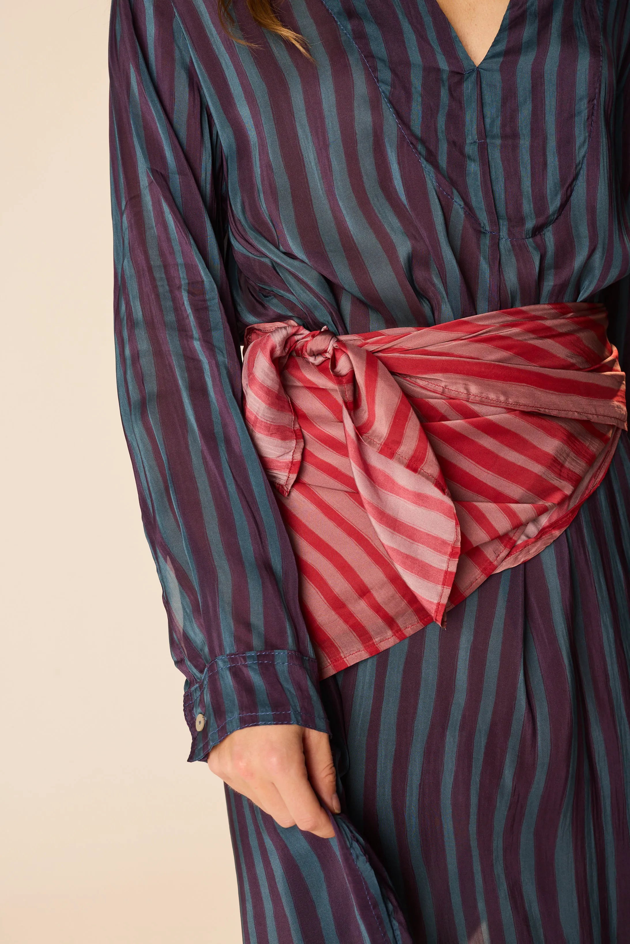 PETITE STRIPE RHUBARB