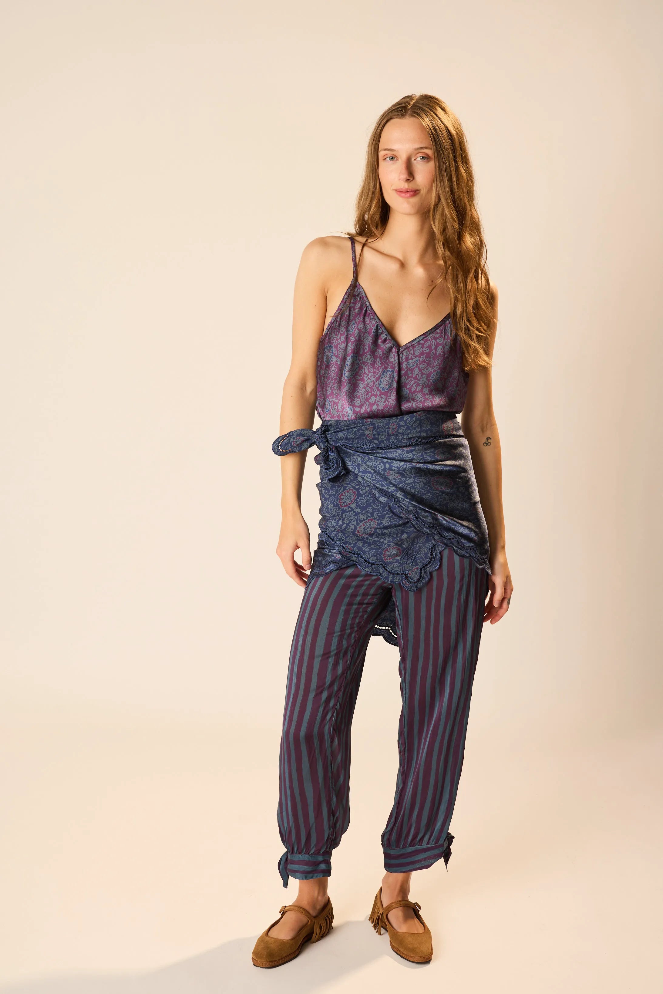 PETITE STRIPE PETROLEUM