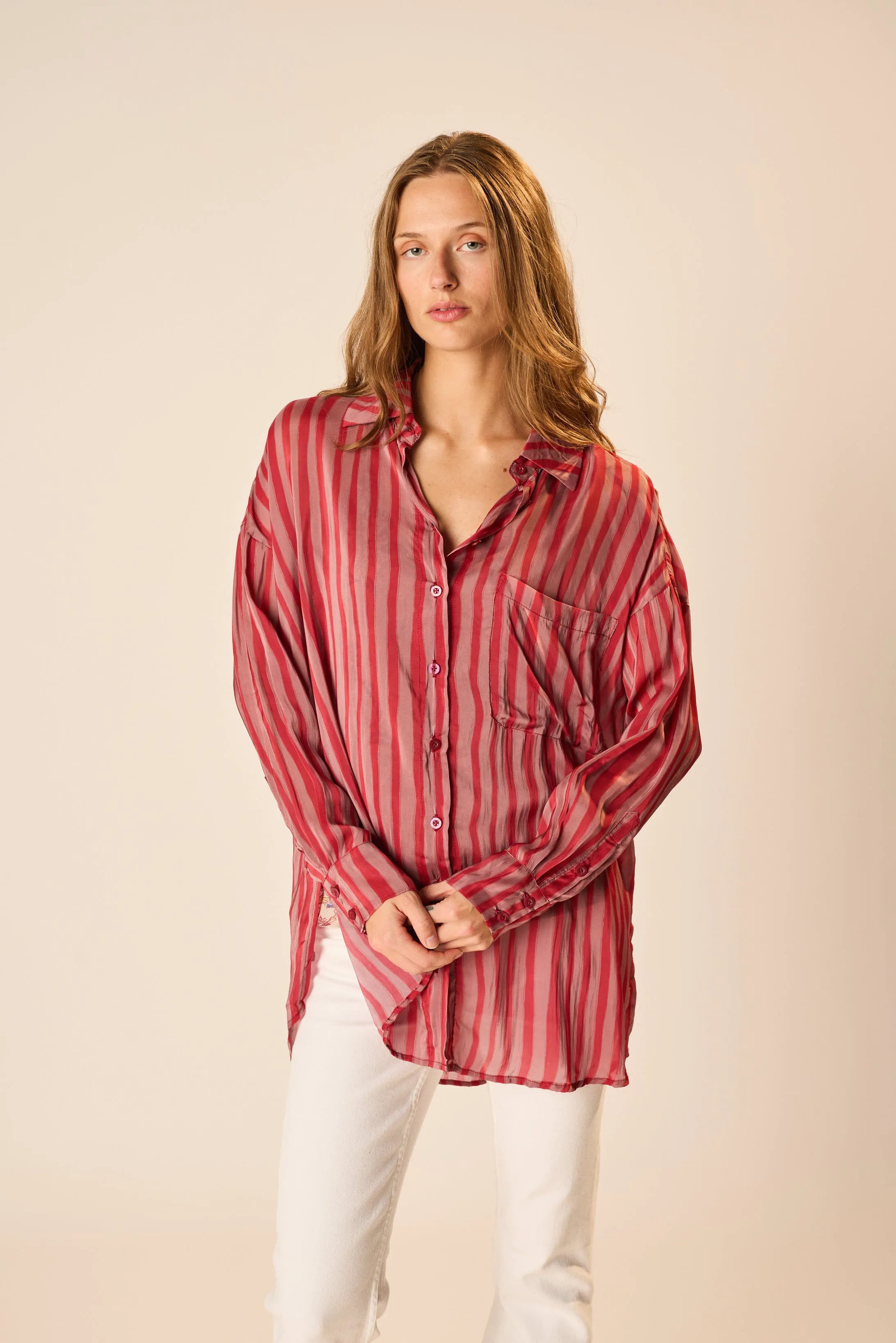 PETITE STRIPE RHUBARB