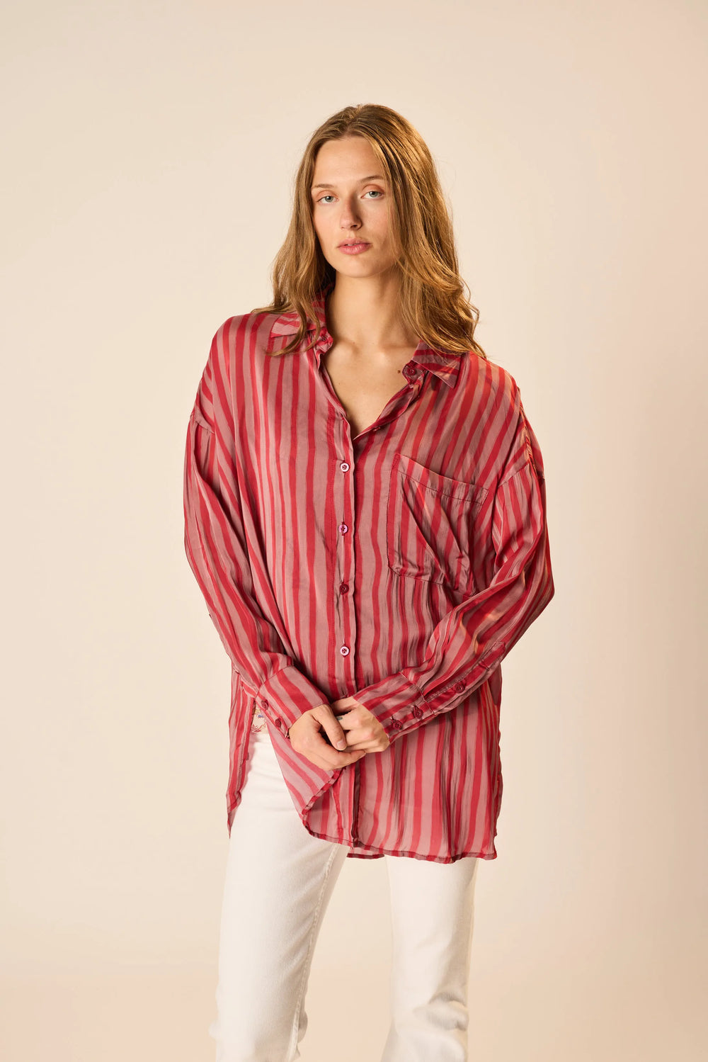 PETITE STRIPE RHUBARB