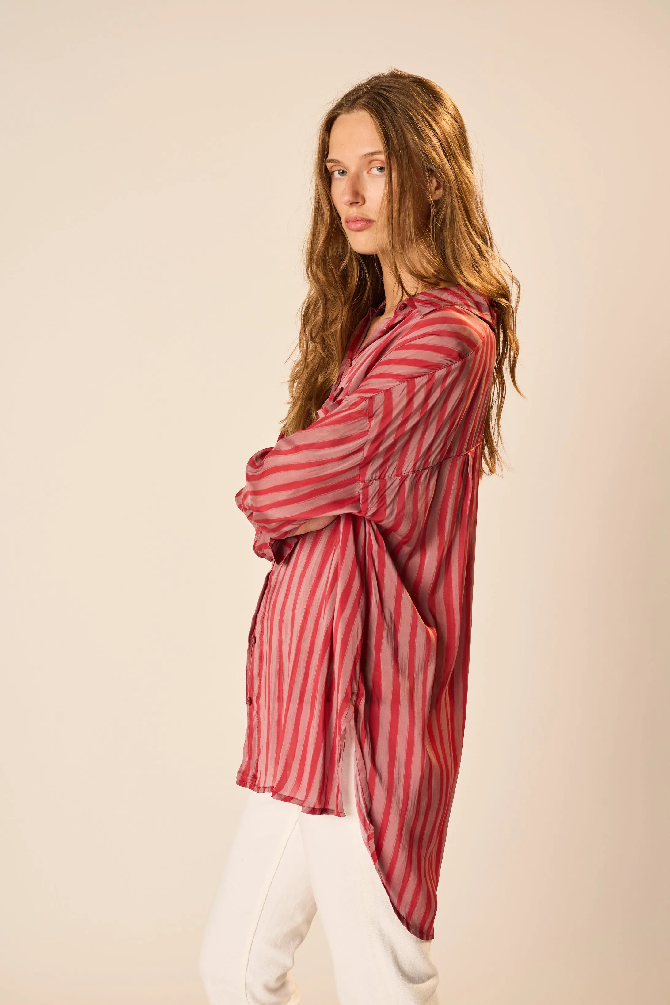 PETITE STRIPE RHUBARB
