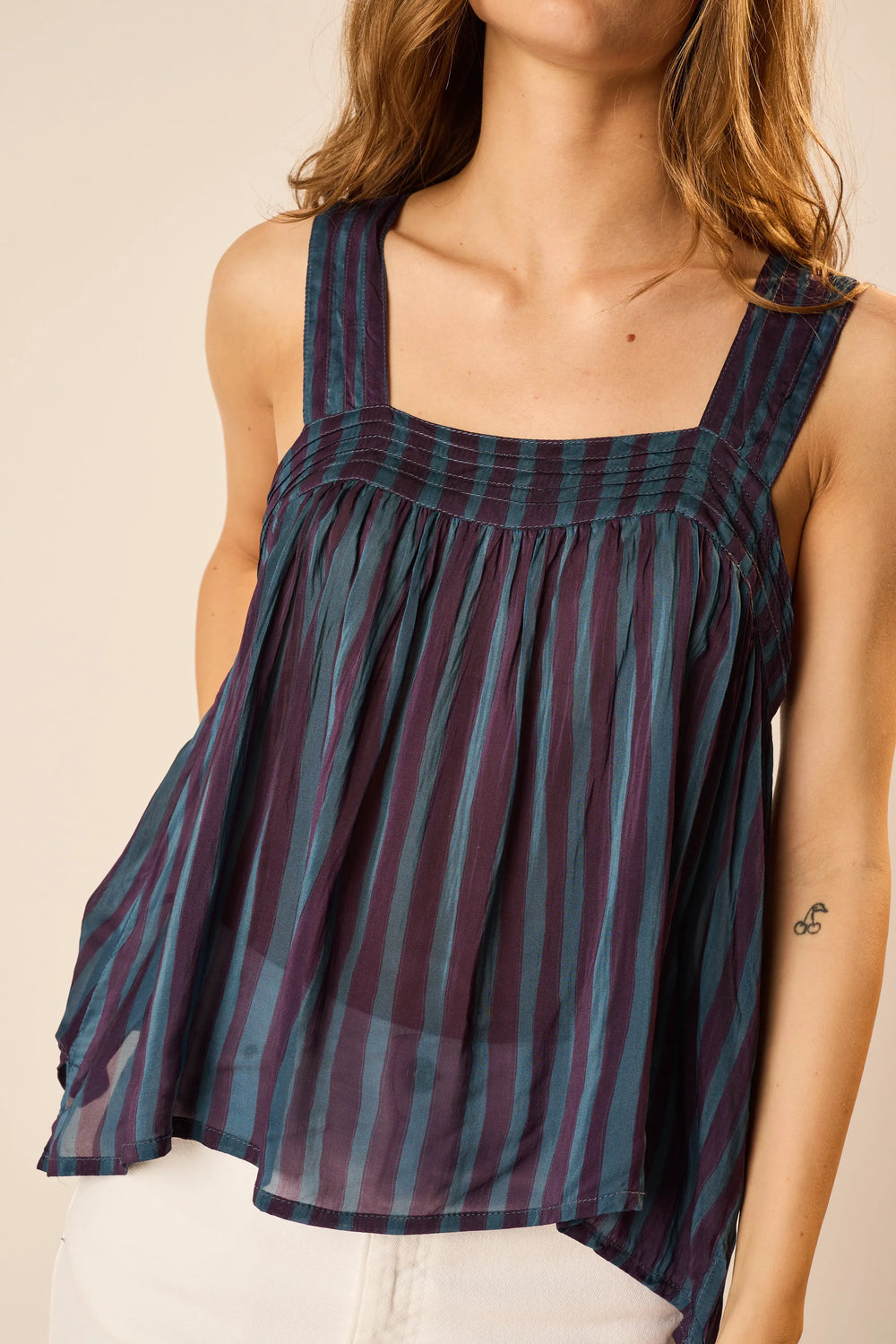PETITE STRIPE PETROLEUM