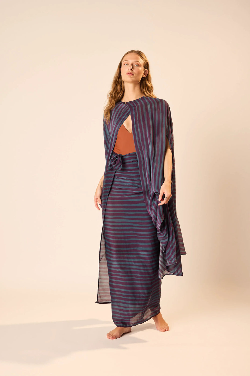 PETITE STRIPE PETROLEUM