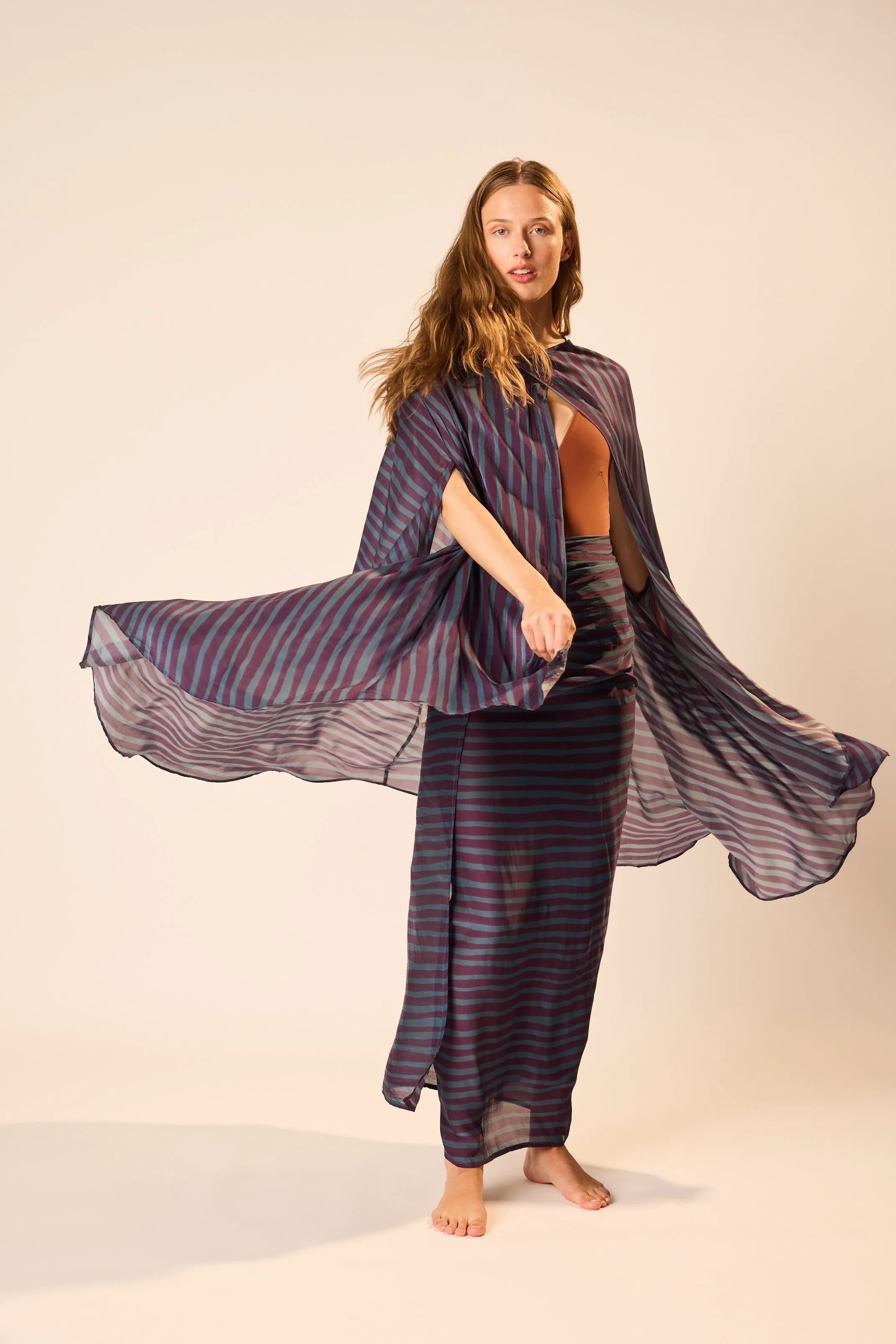 PETITE STRIPE PETROLEUM