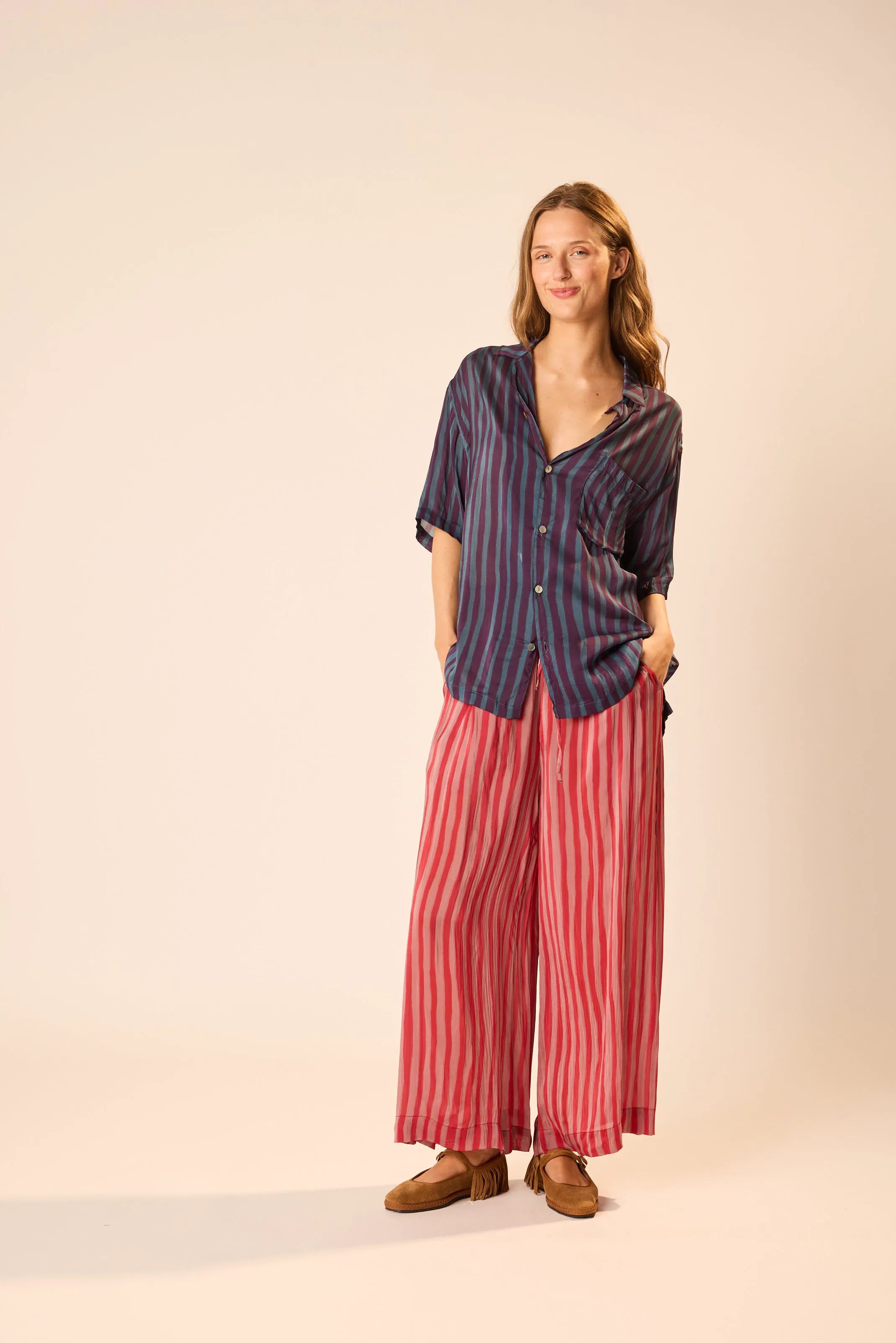 PETITE STRIPE RHUBARB