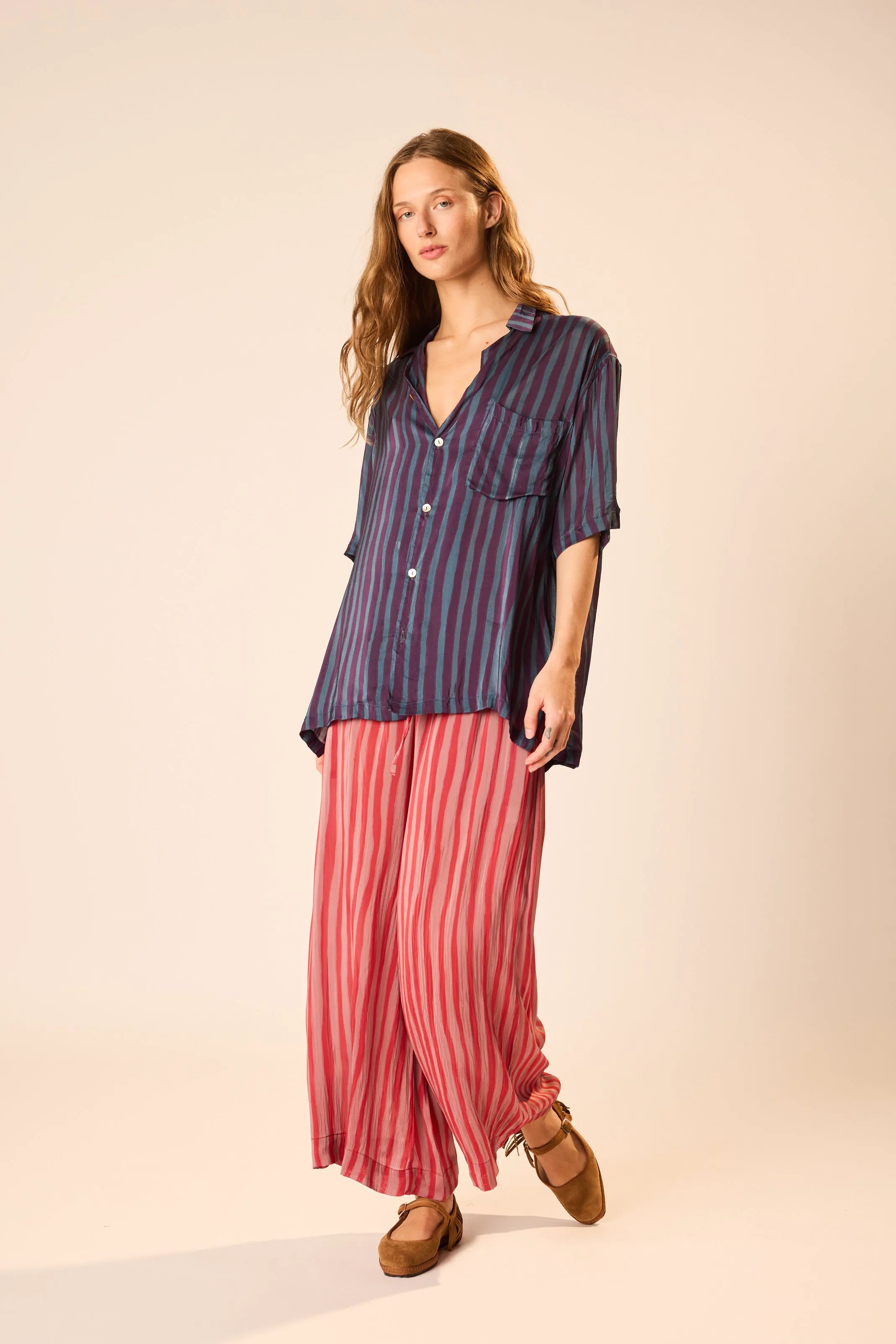PETITE STRIPE RHUBARB