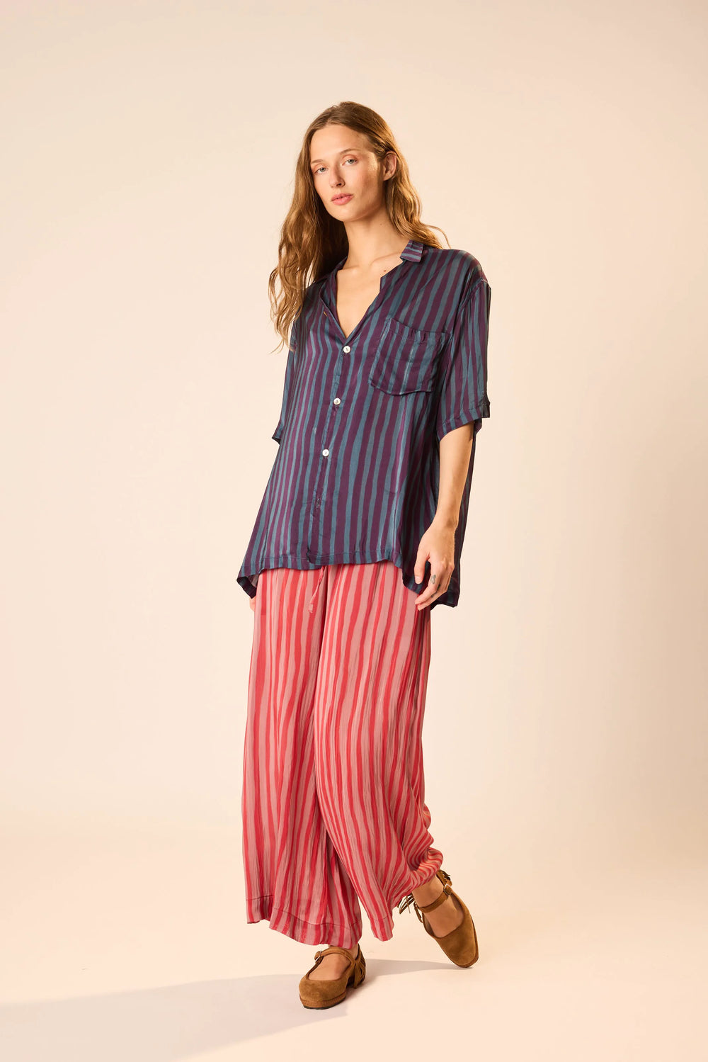 PETITE STRIPE RHUBARB