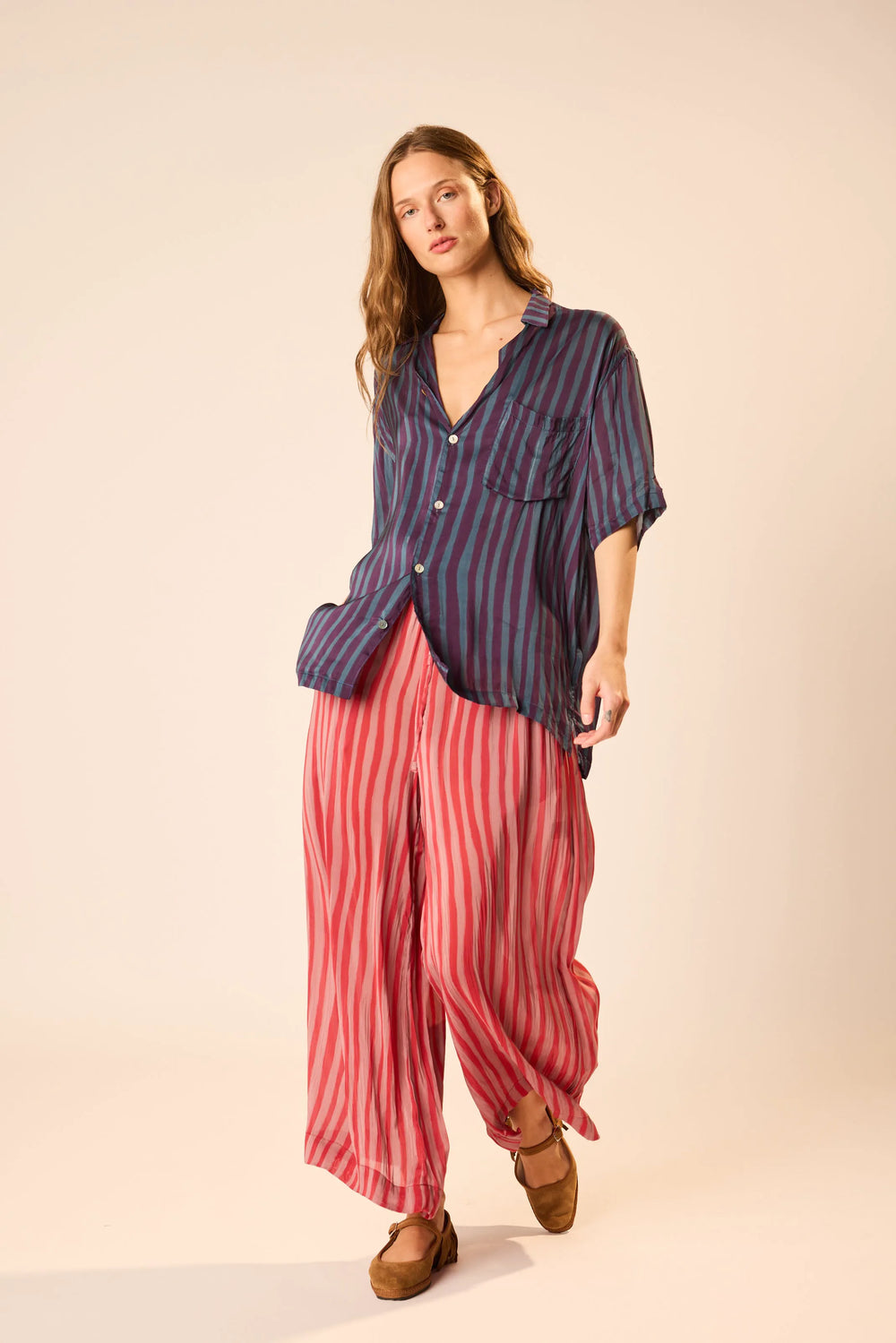 PETITE STRIPE RHUBARB