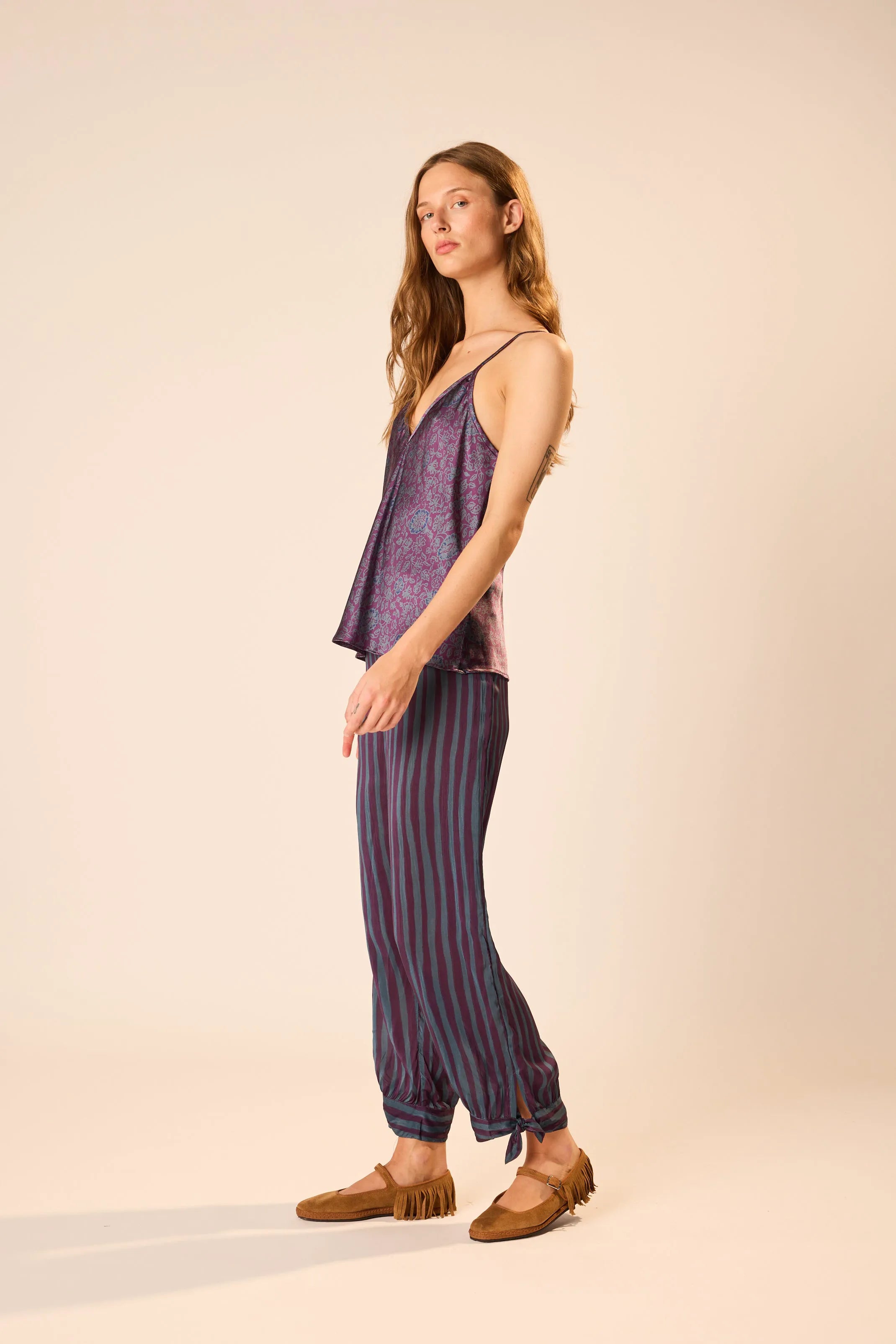 PETITE STRIPE PETROLEUM