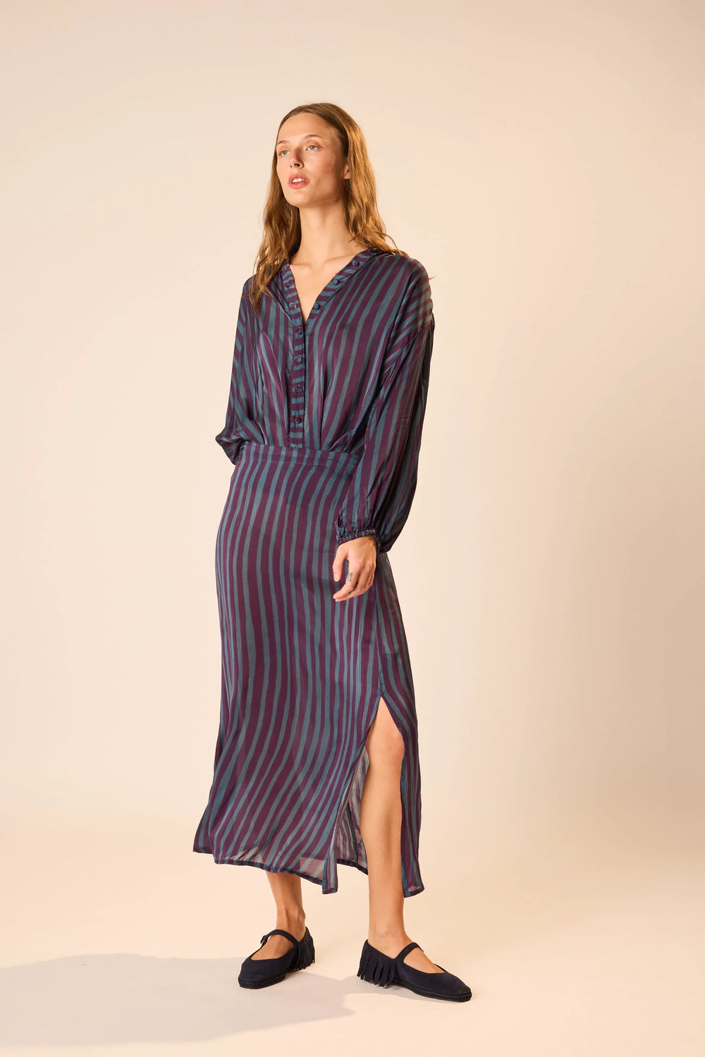 PETITE STRIPE PETROLEUM