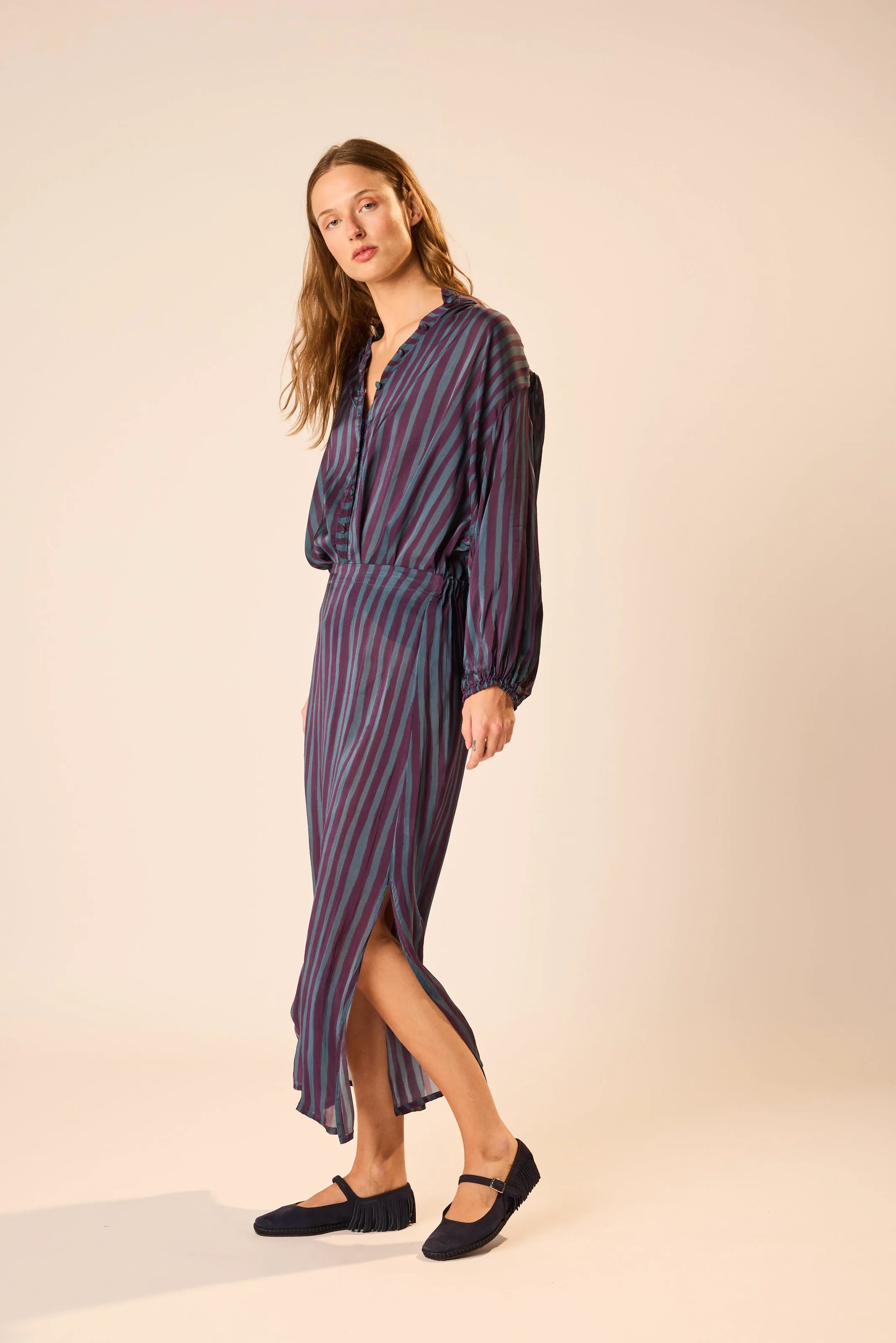 PETITE STRIPE PETROLEUM