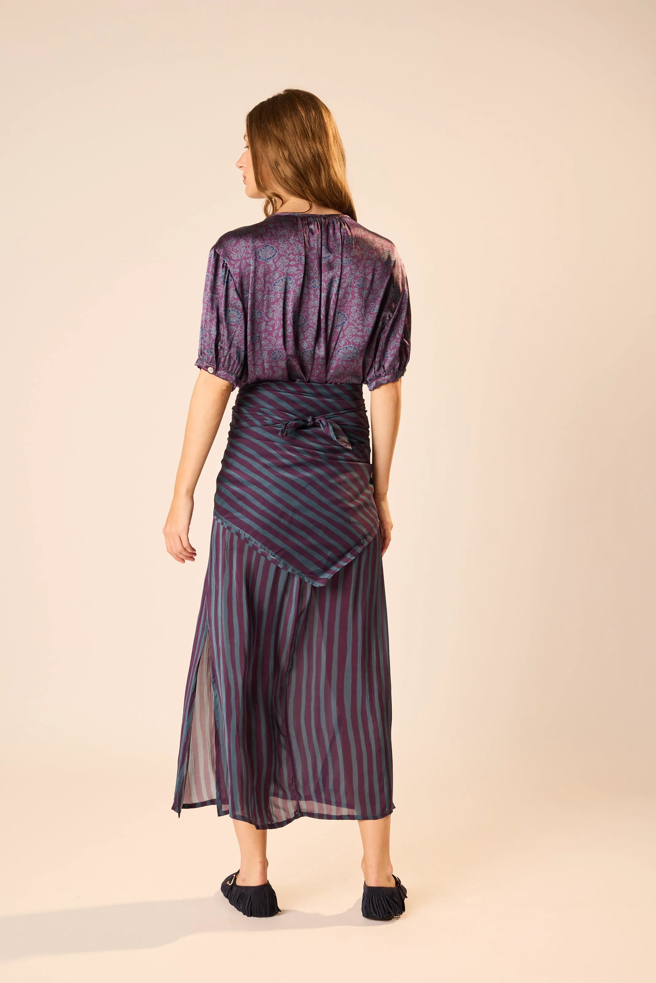 PETITE STRIPE PETROLEUM