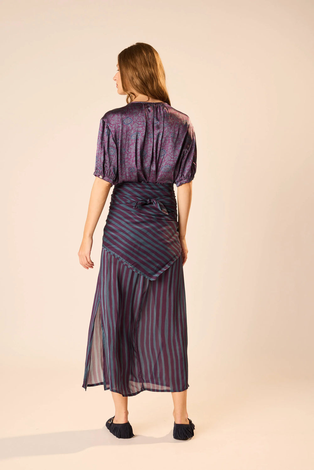 PETITE STRIPE PETROLEUM
