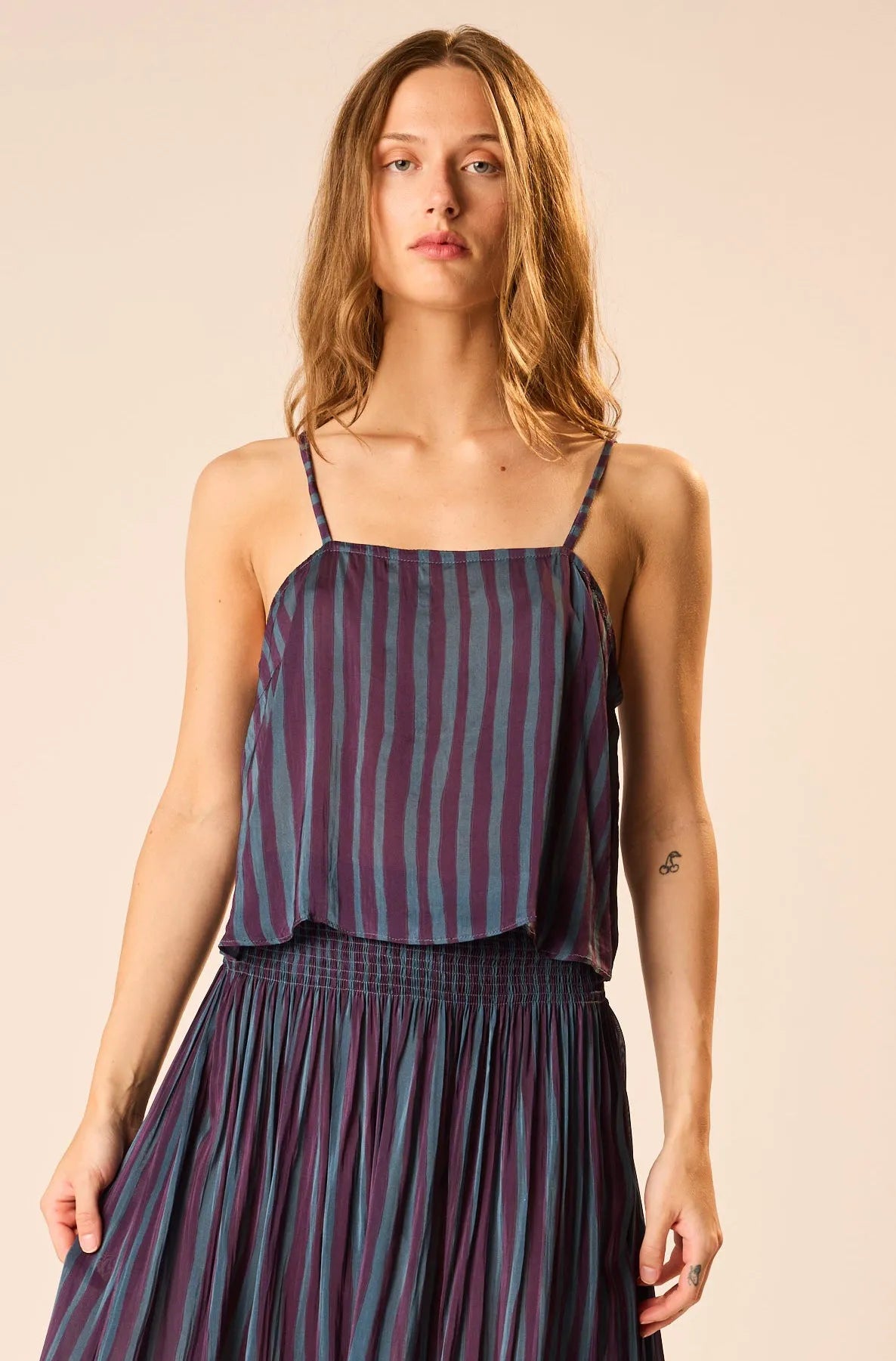 PETITE STRIPE PETROLEUM