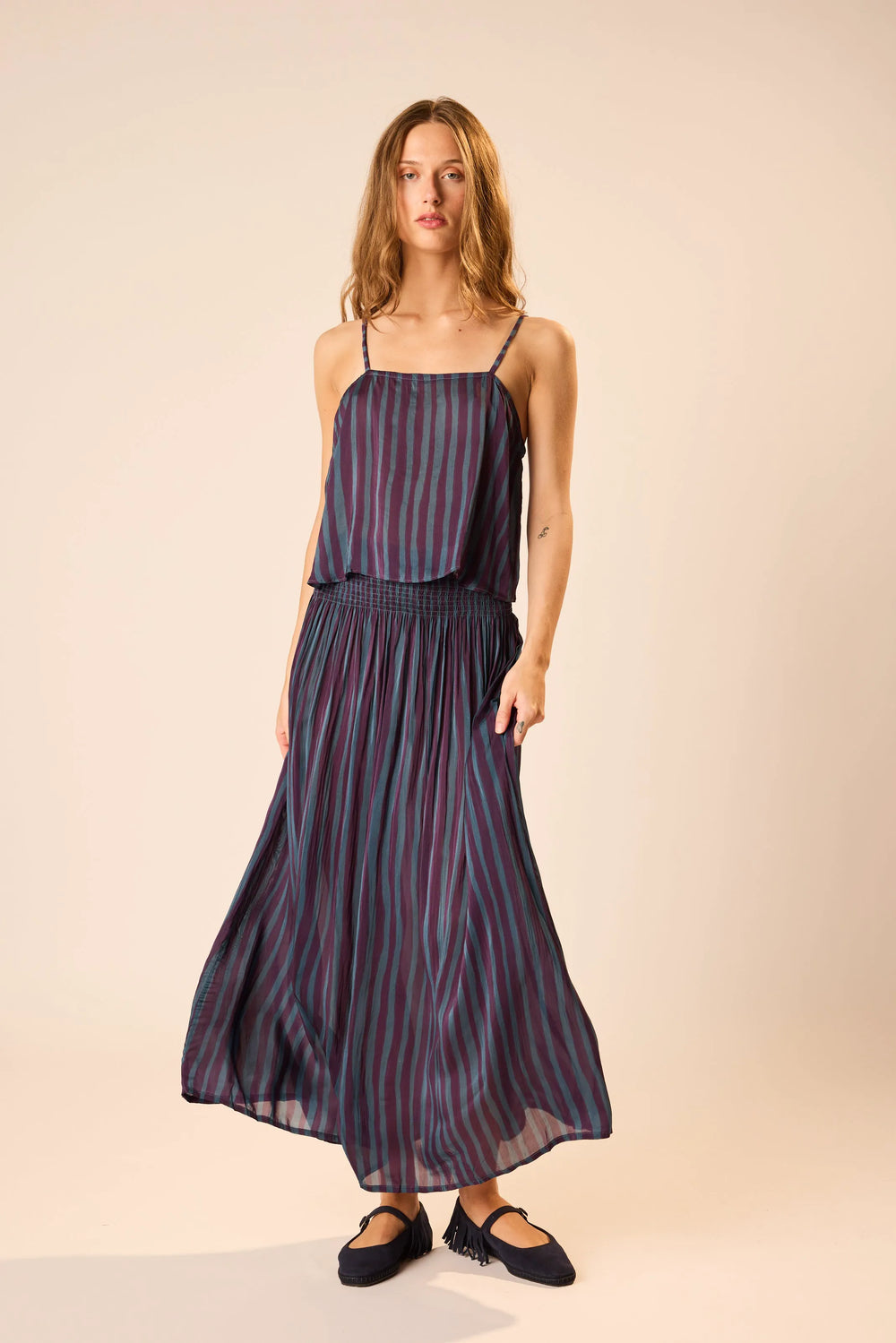 PETITE STRIPE PETROLEUM