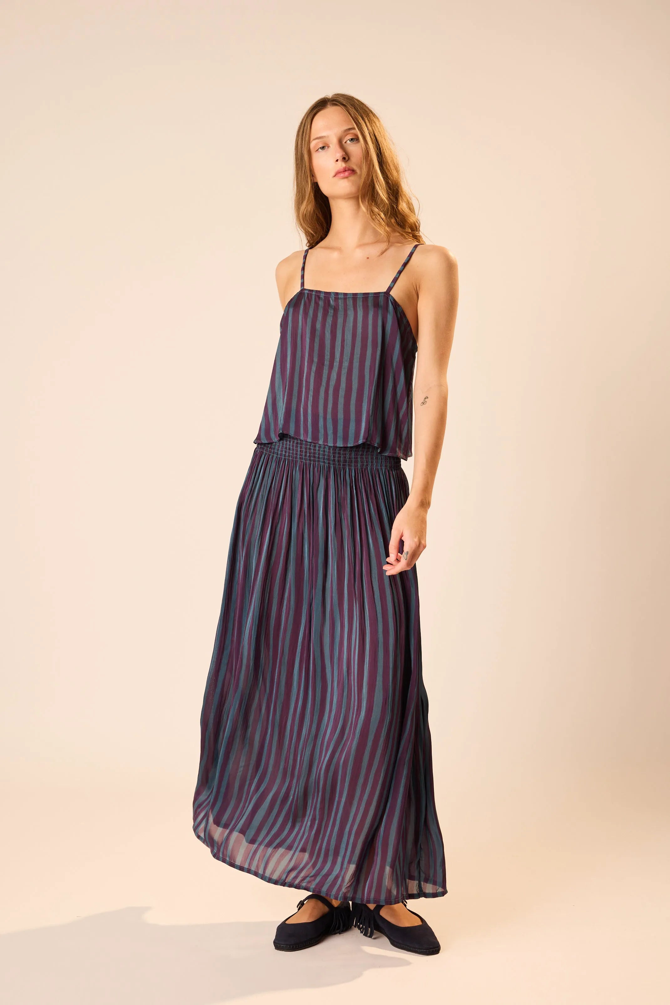 PETITE STRIPE PETROLEUM