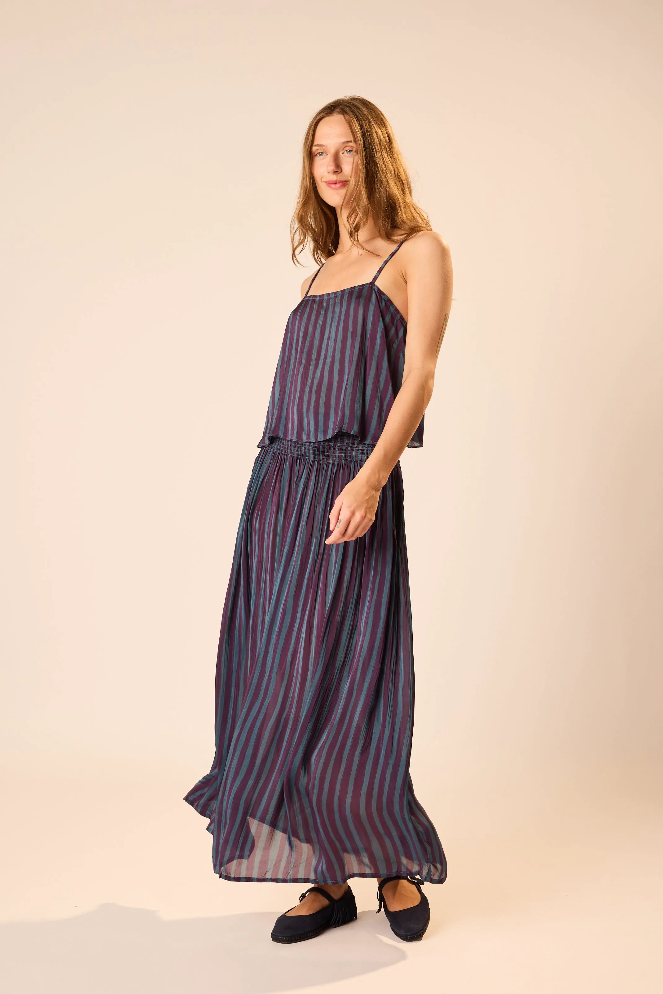 PETITE STRIPE PETROLEUM