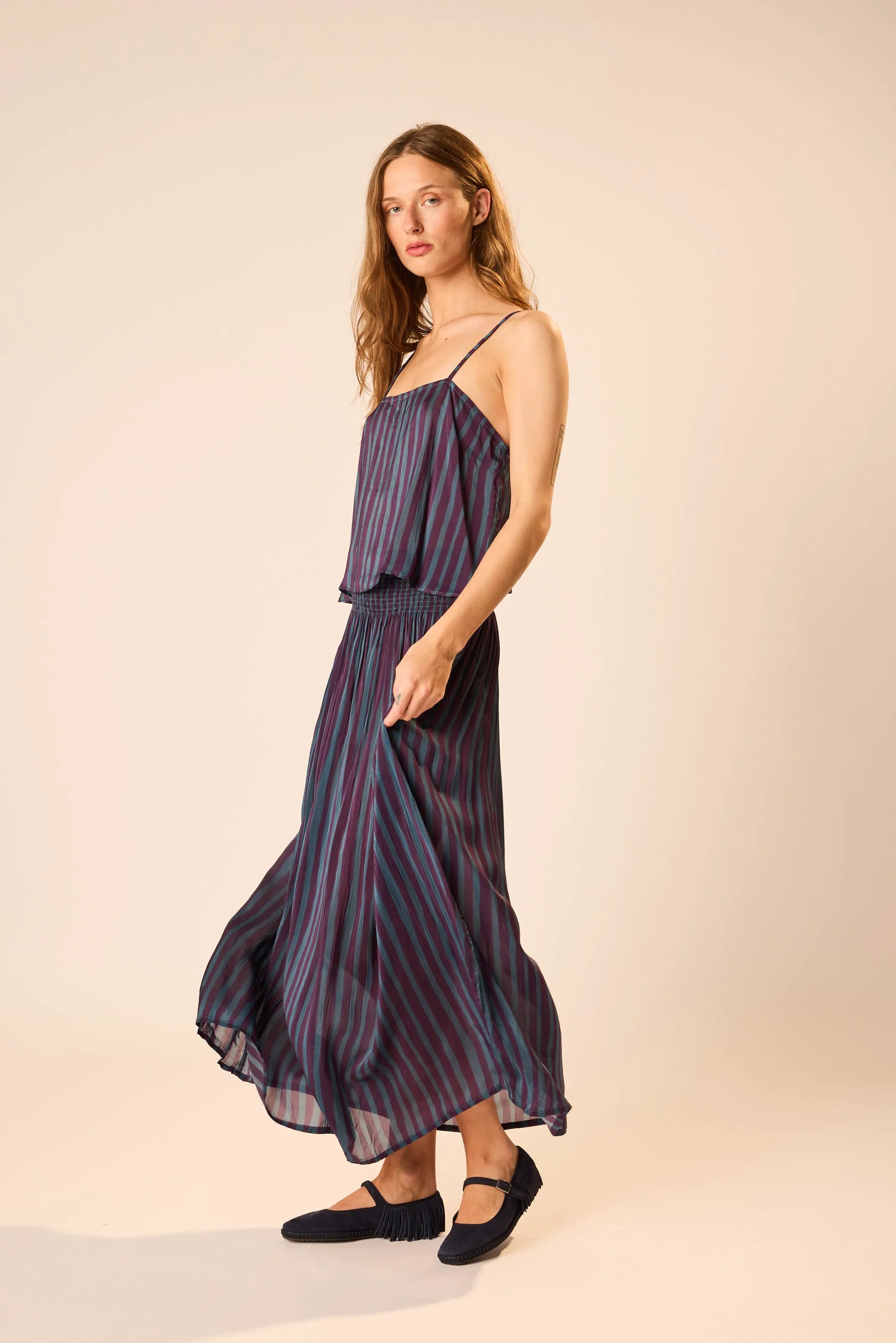 PETITE STRIPE PETROLEUM